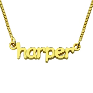 Customized Mini Name Necklace 18K Gold Plated