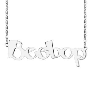 Customized Letter Name Necklace Sterling Silver