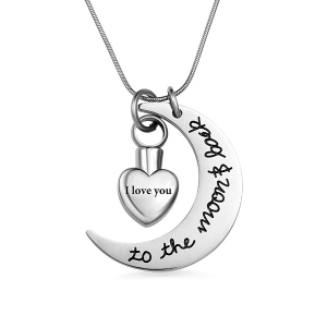 Customized Love You To the Moon & Back Urn Necklace 