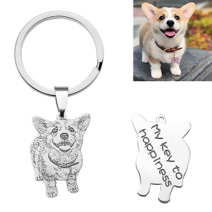 Engraved Pet Photo Keychain/Necklace
