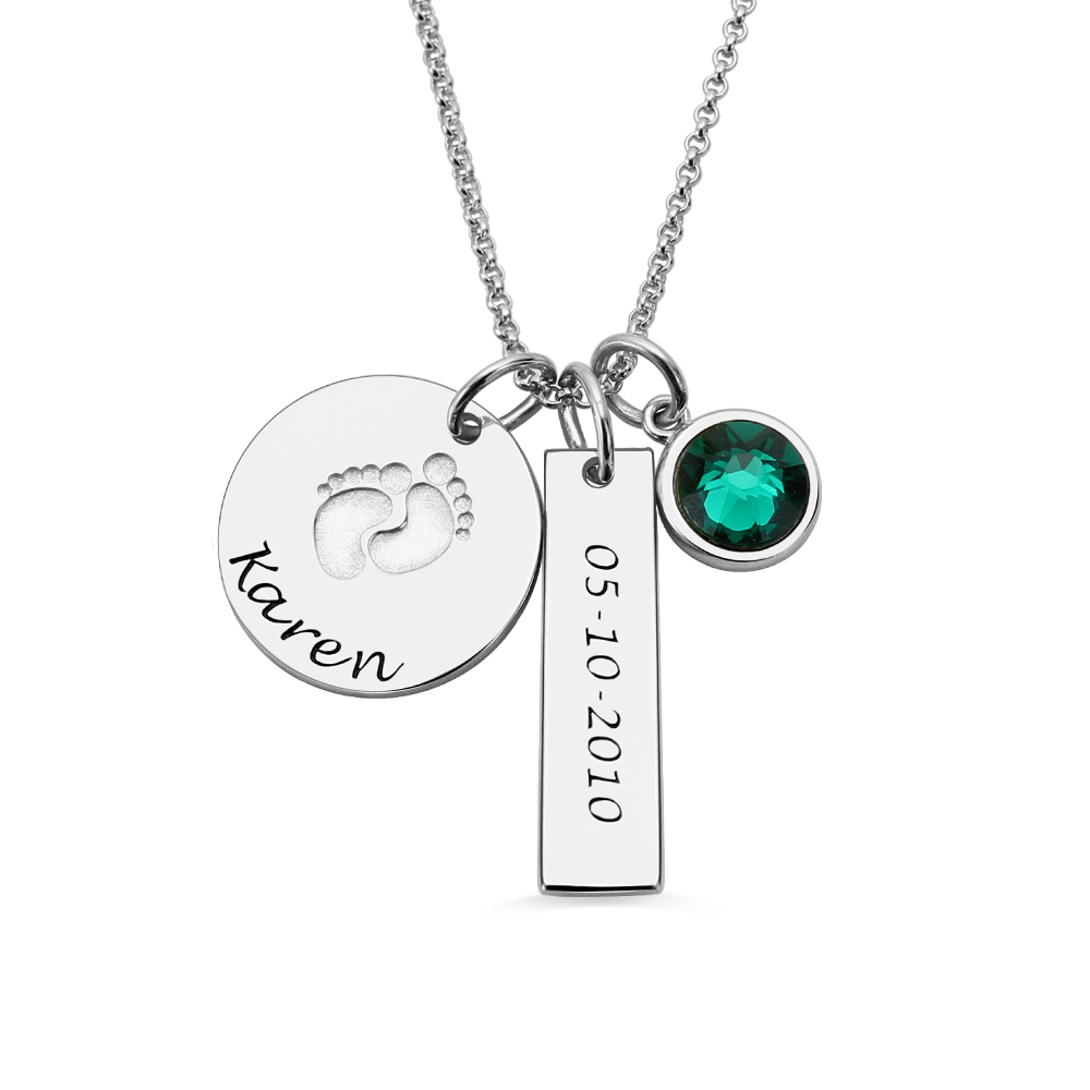 baby birthstone necklace for mom