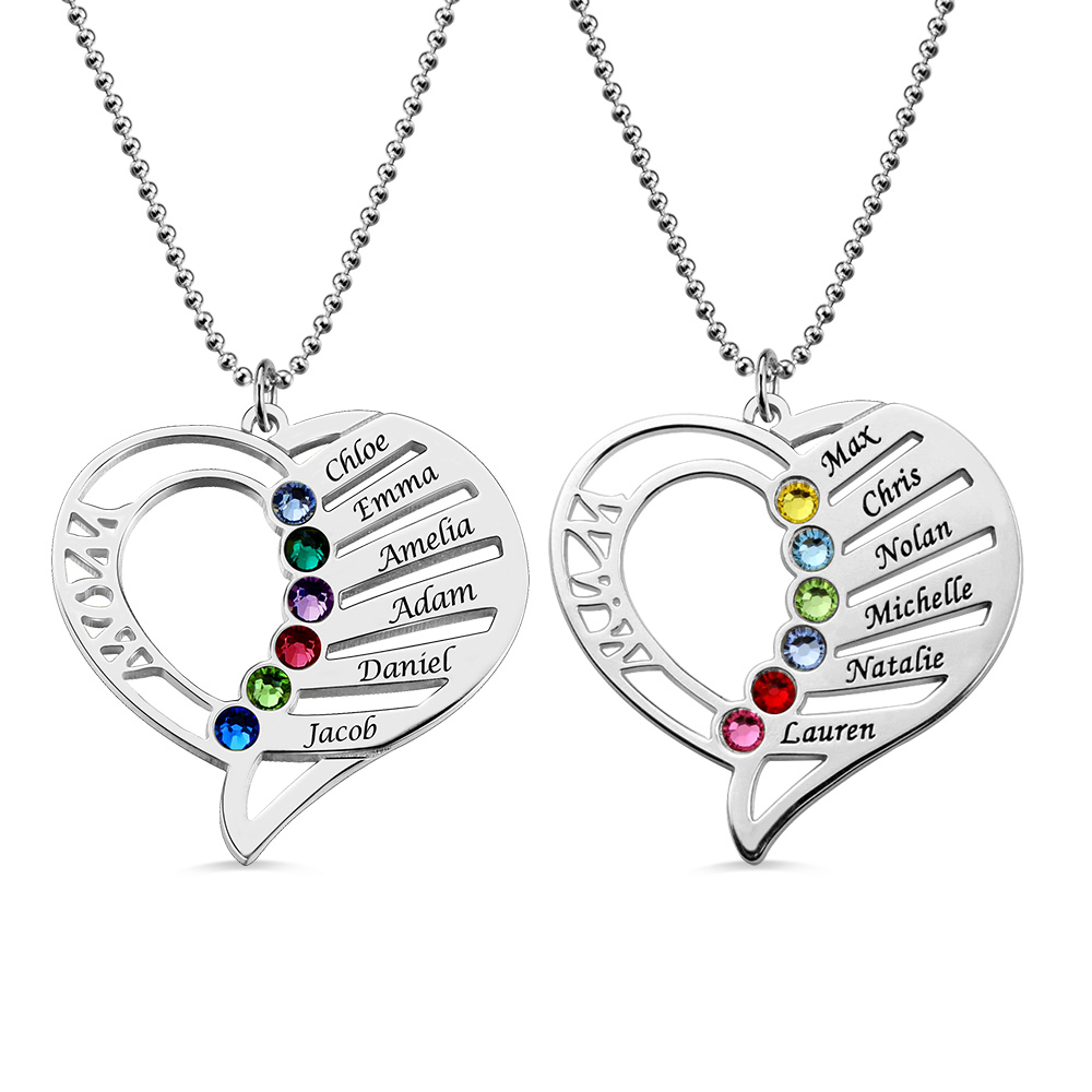 Personalized Mom Birthstone Necklace 