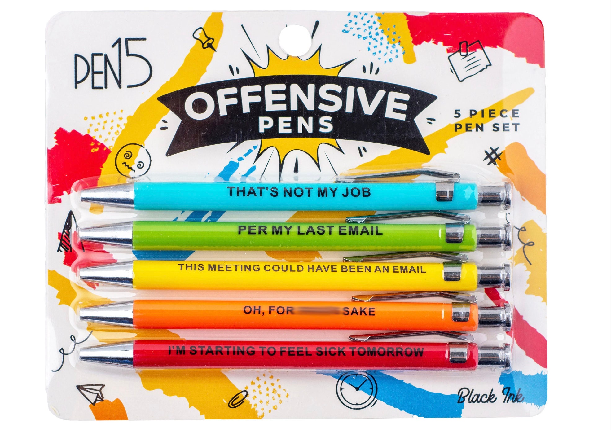 Demotivational Pens, Funny Gag Gift, Sarcastic,  Humor, Gag Gift,, Office gift christmas, holidays, fathers day, teachers