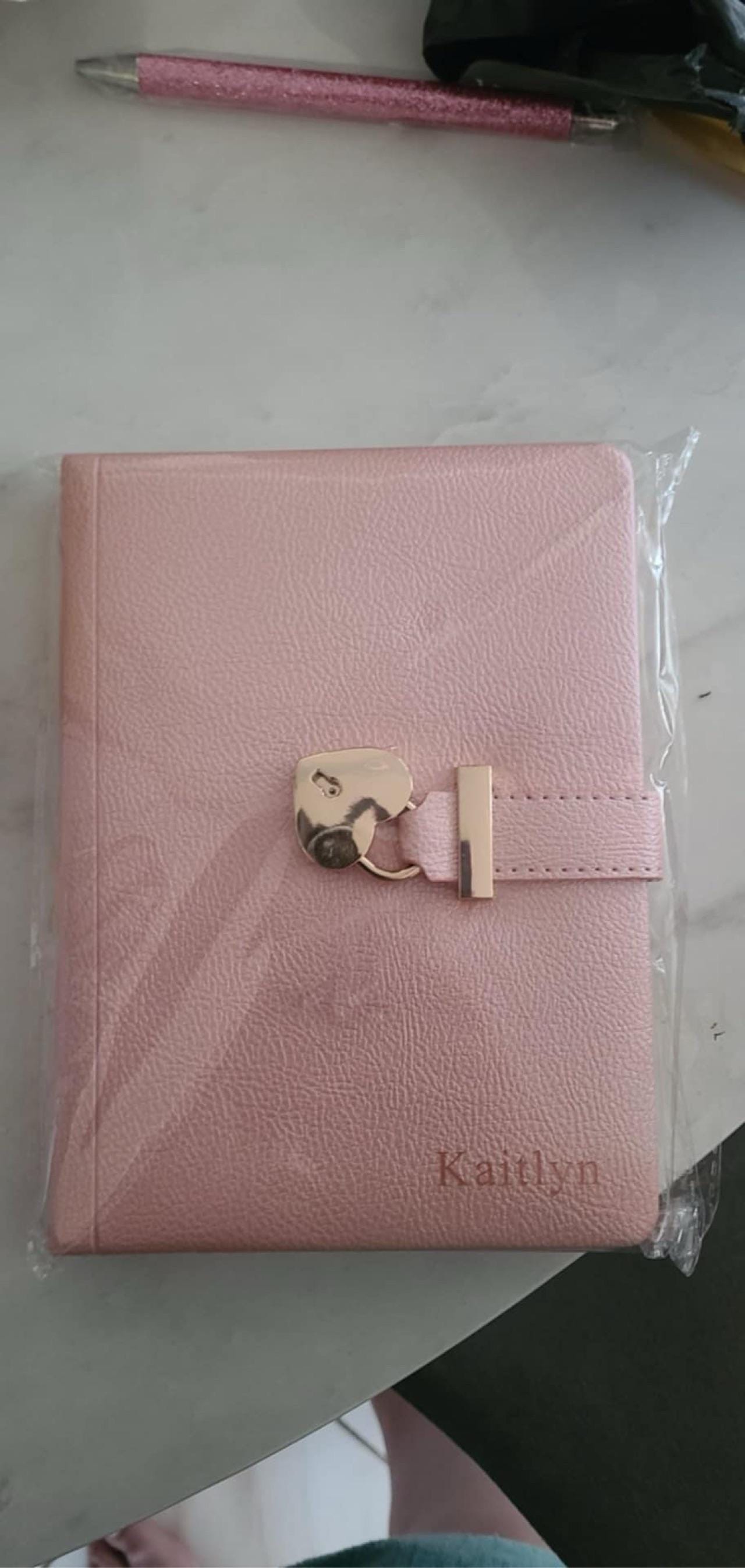 Engraved Journal with Lock and Key: Personalized Leather Diary, Gift Box