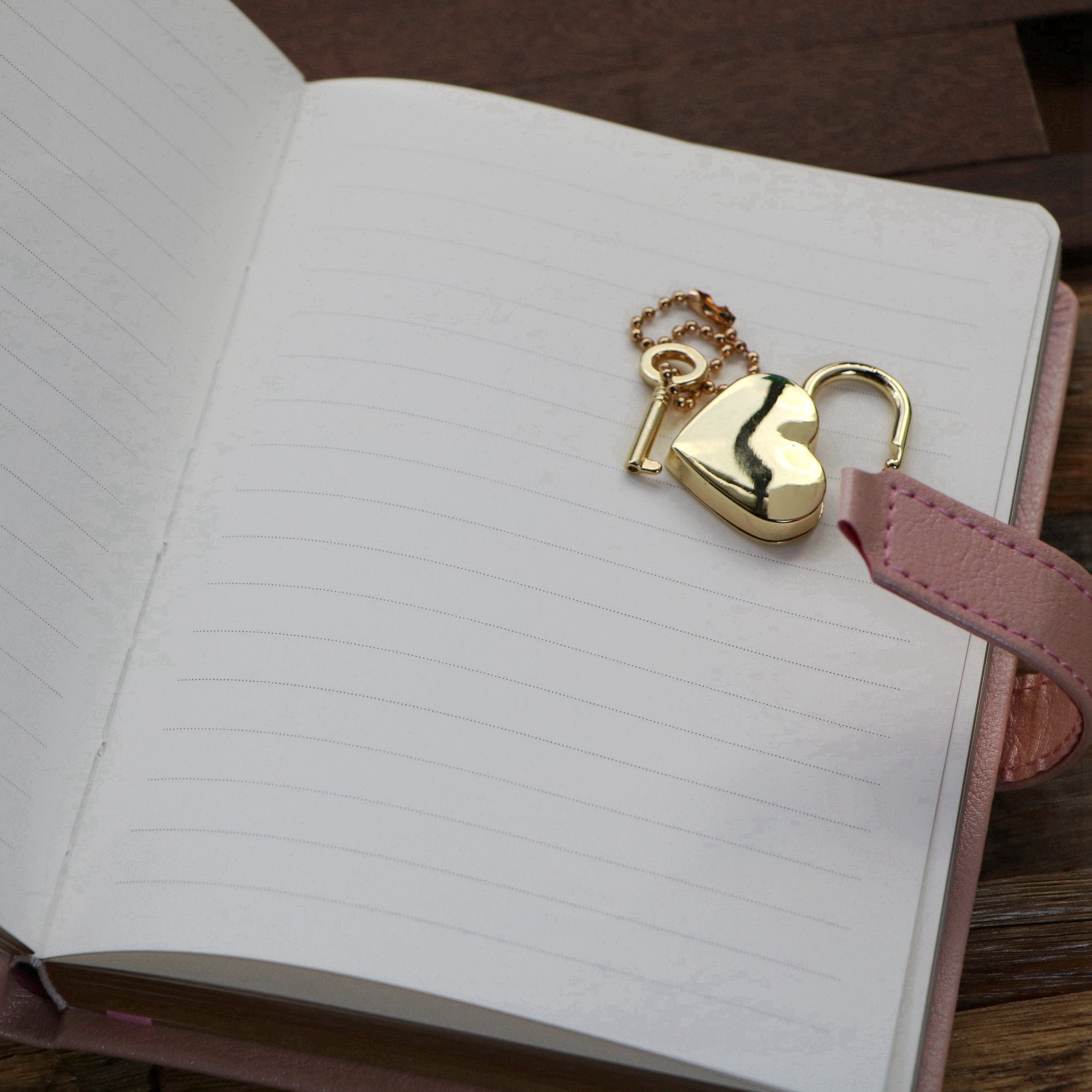 Engraved Journal with Lock and Key: Personalized Leather Diary, Gift Box