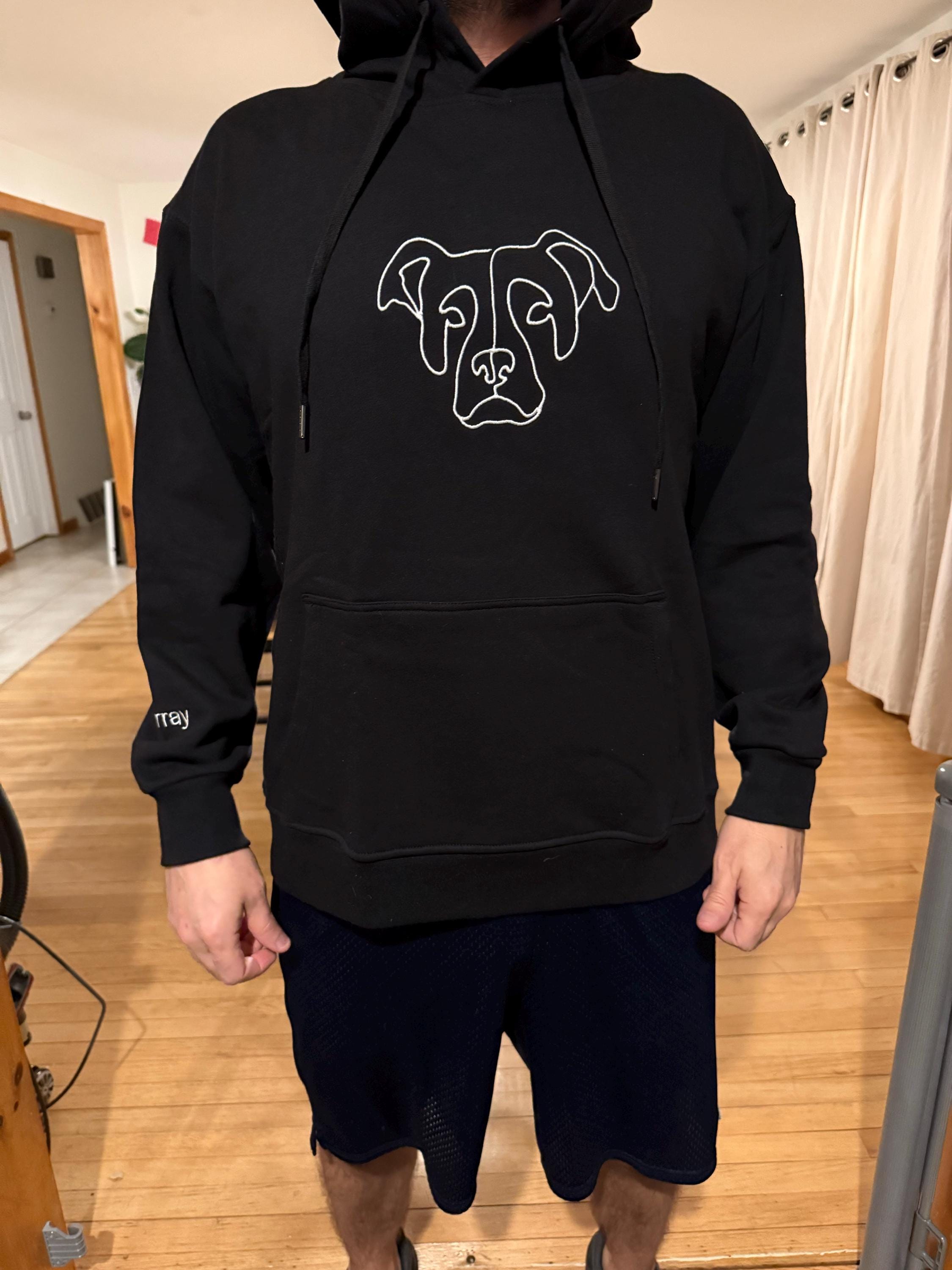 Custom Embroidered Dog Hoodie,Personalised one-line Pet Sweatshirt,Dog Mom Sweater,Cat Sweater,Custom Gifts For Dog Owners,Father's Day Gift