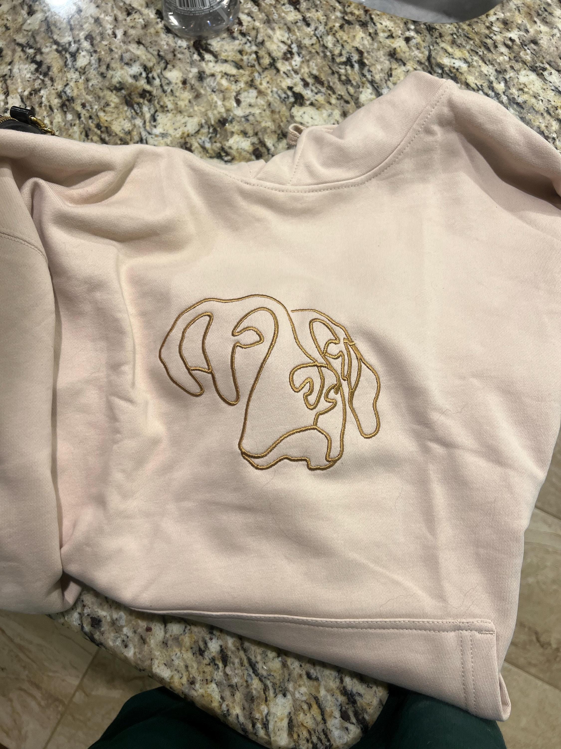 Custom Embroidered Dog Hoodie,Personalised one-line Pet Sweatshirt,Dog Mom Sweater,Cat Sweater,Custom Gifts For Dog Owners,Father's Day Gift