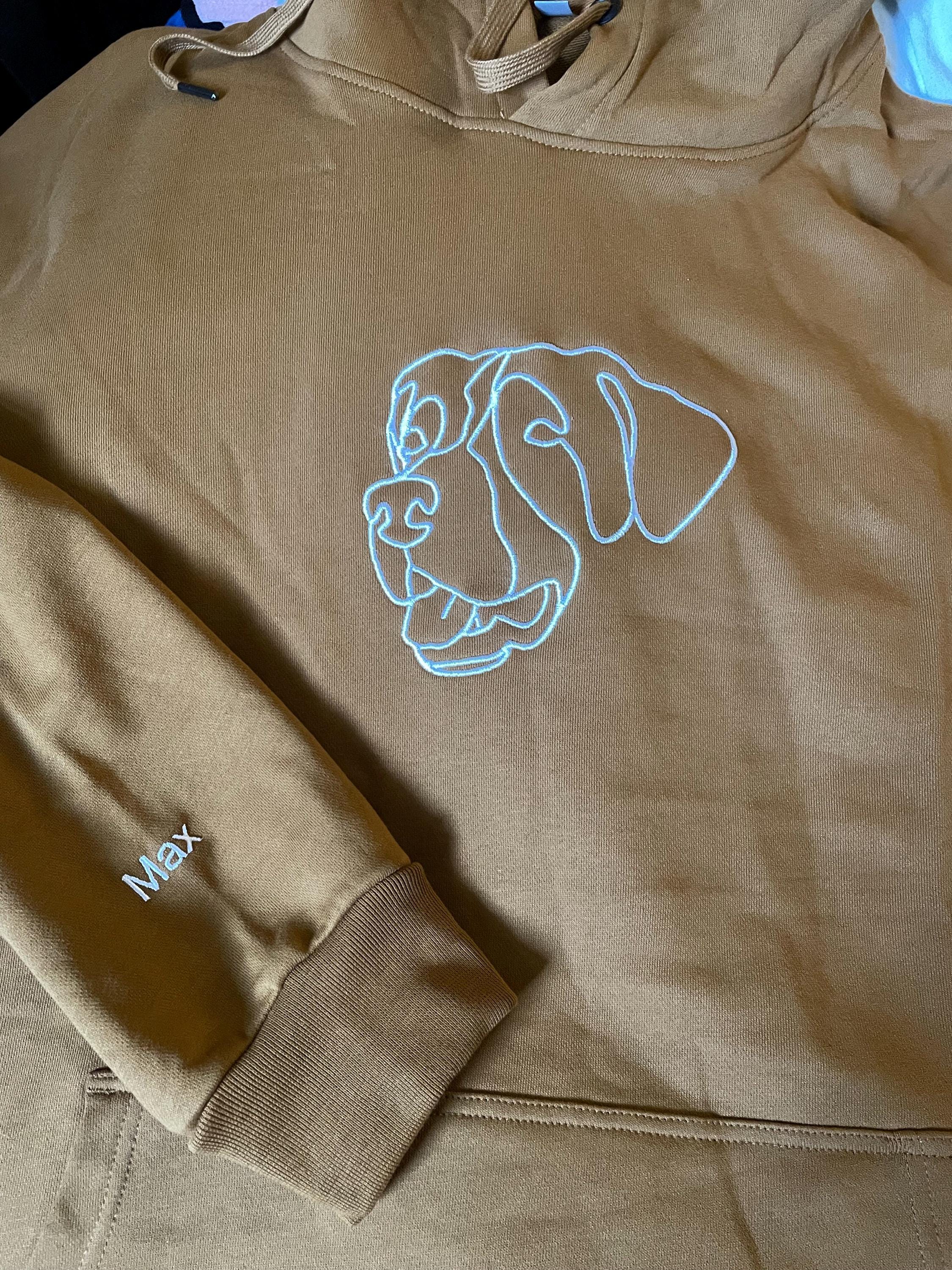 Custom Embroidered Dog Hoodie,Personalised one-line Pet Sweatshirt,Dog Mom Sweater,Cat Sweater,Custom Gifts For Dog Owners,Father's Day Gift