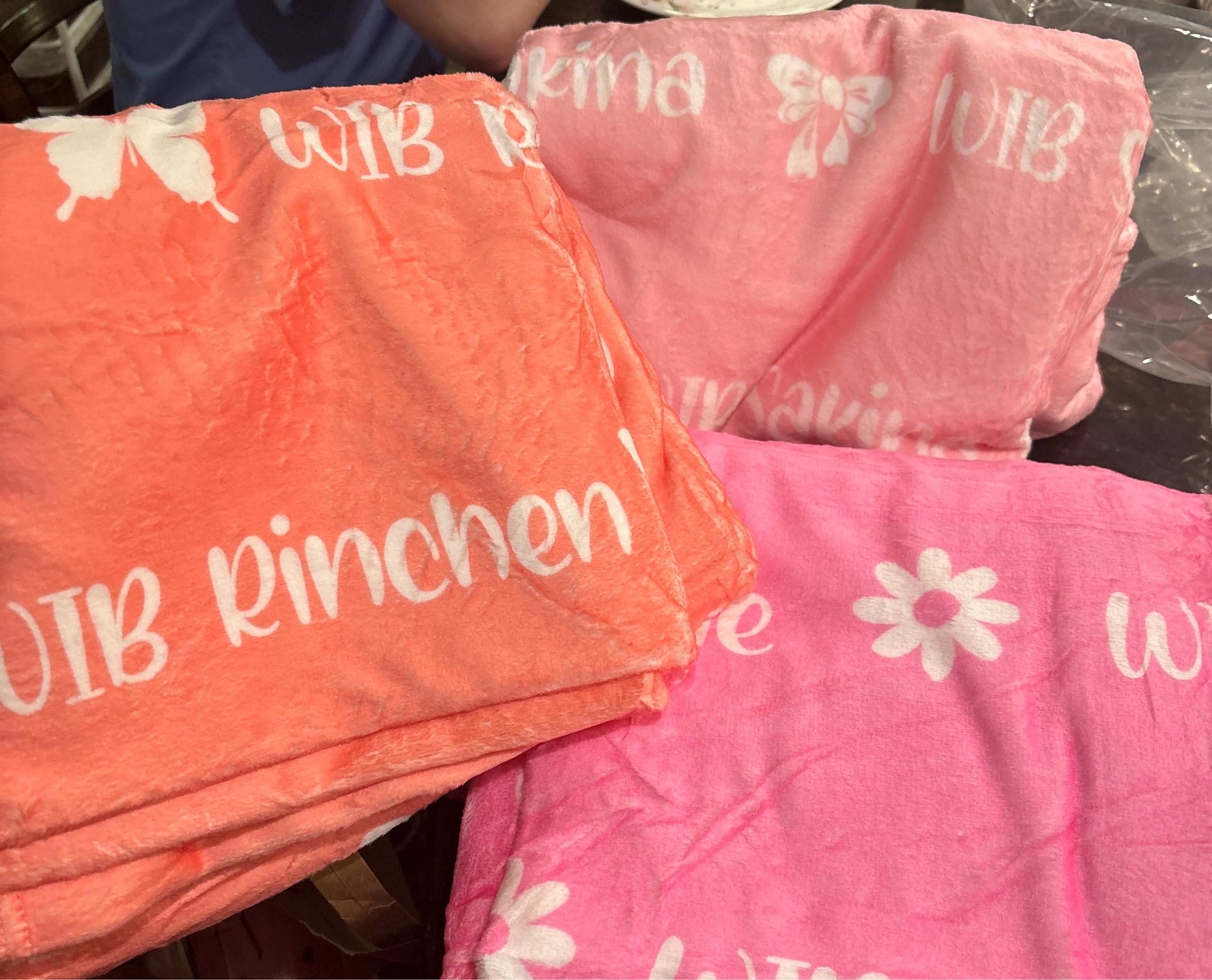 Plush Minky Personalized Name Blanket, Baby Girl abd Boy Blanket, Icon Blanket, Kids Blanket, Baby Shower Gifts, Swaddle Gift Bedding