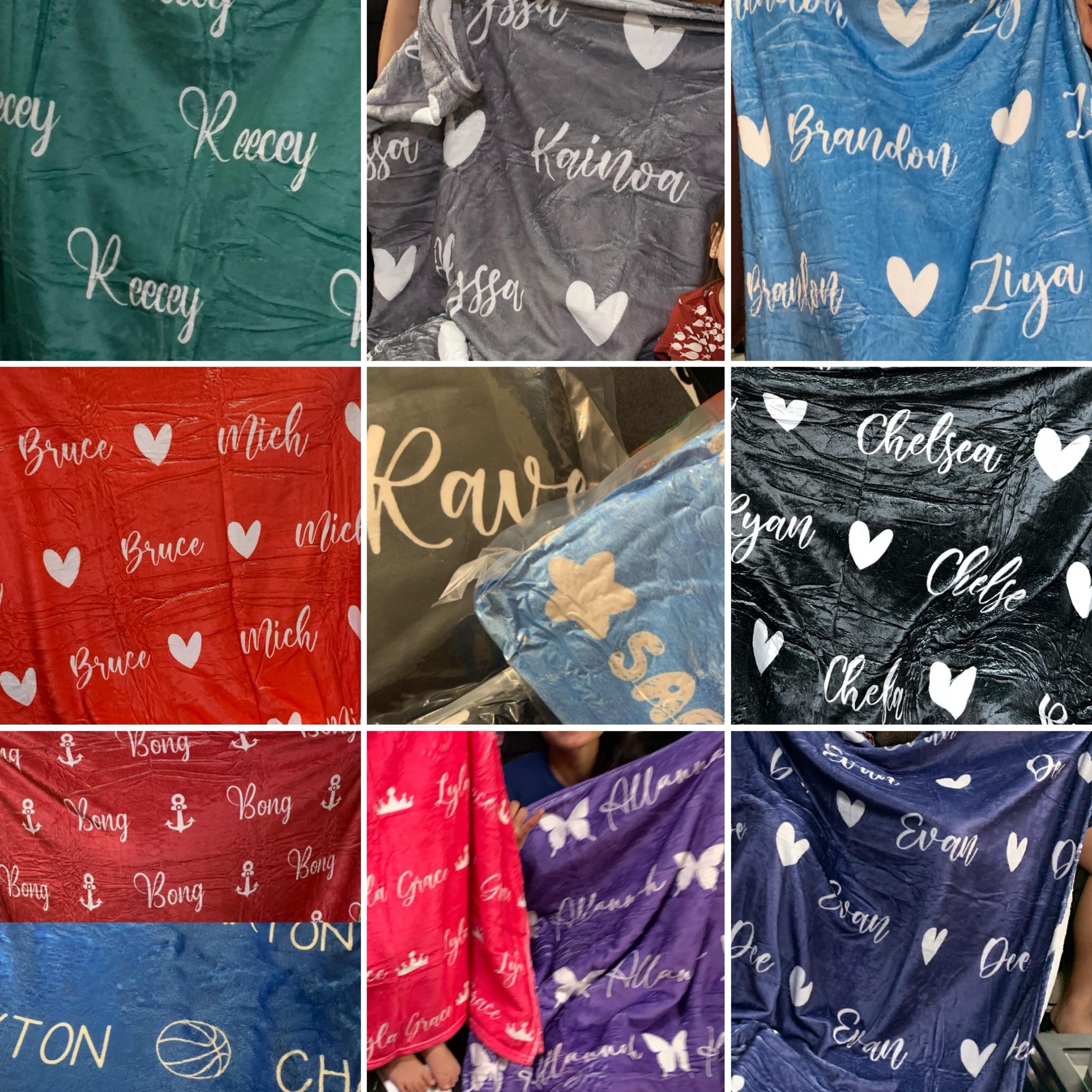 Plush Minky Personalized Name Blanket, Baby Girl abd Boy Blanket, Icon Blanket, Kids Blanket, Baby Shower Gifts, Swaddle Gift Bedding