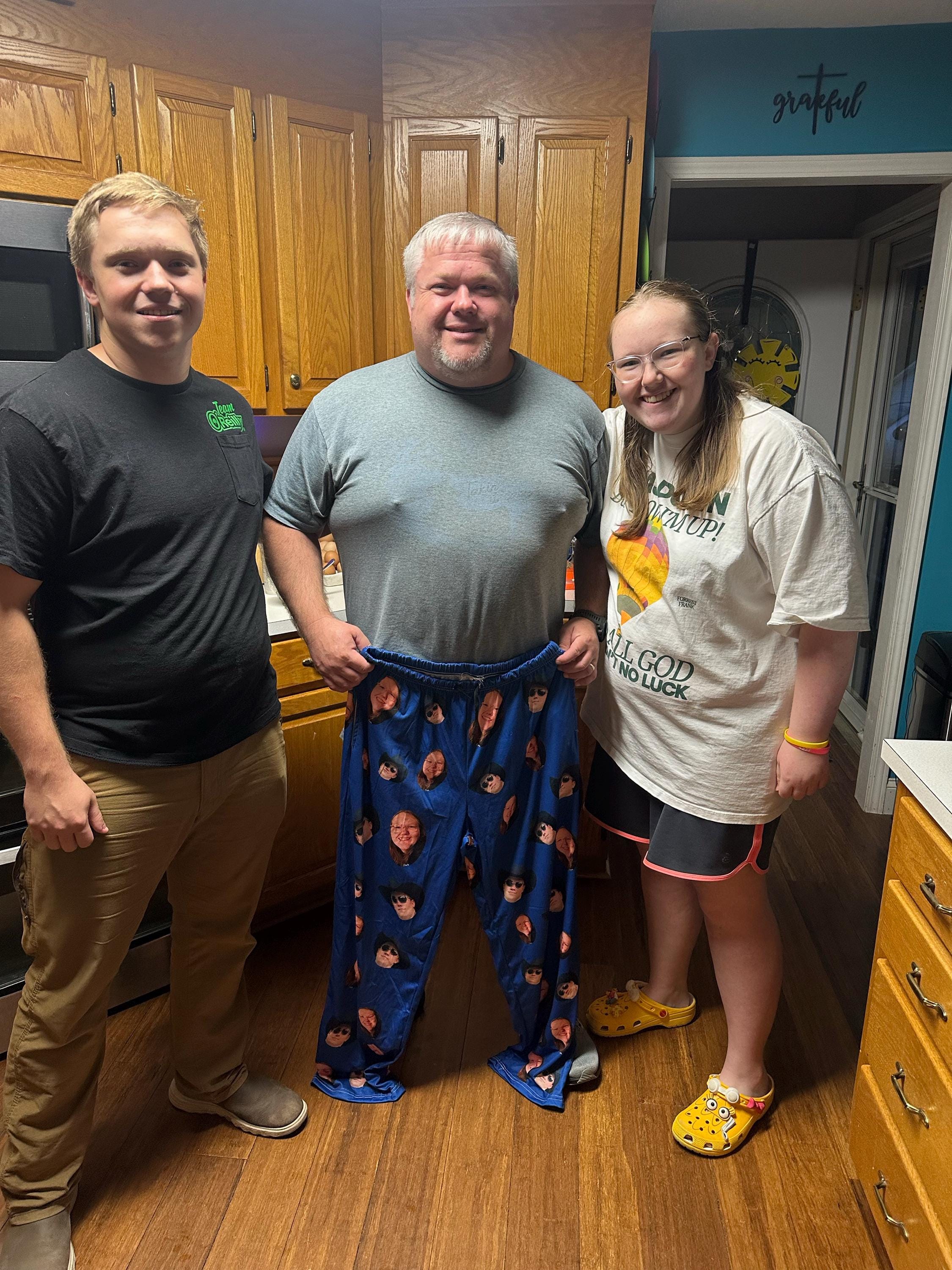 Custom Photo Pajamas, Personalized Face Unisex Pajamas, Custom Photo Pajama Pants for Women Men, Home Wear Set, Gifts for Wife Husband