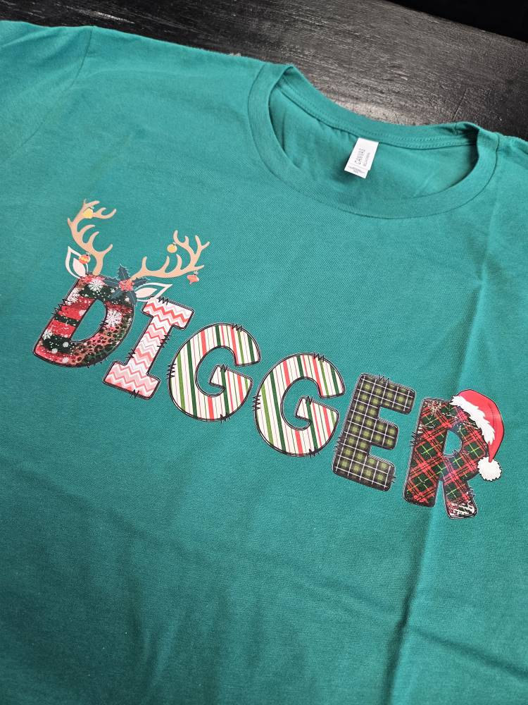 Family Christmas Name Shirt, Doodle Alphabet Family Christmas Shirt, Personalized Christmas Family T-Shirt, Custom Christmas Shirt With Name