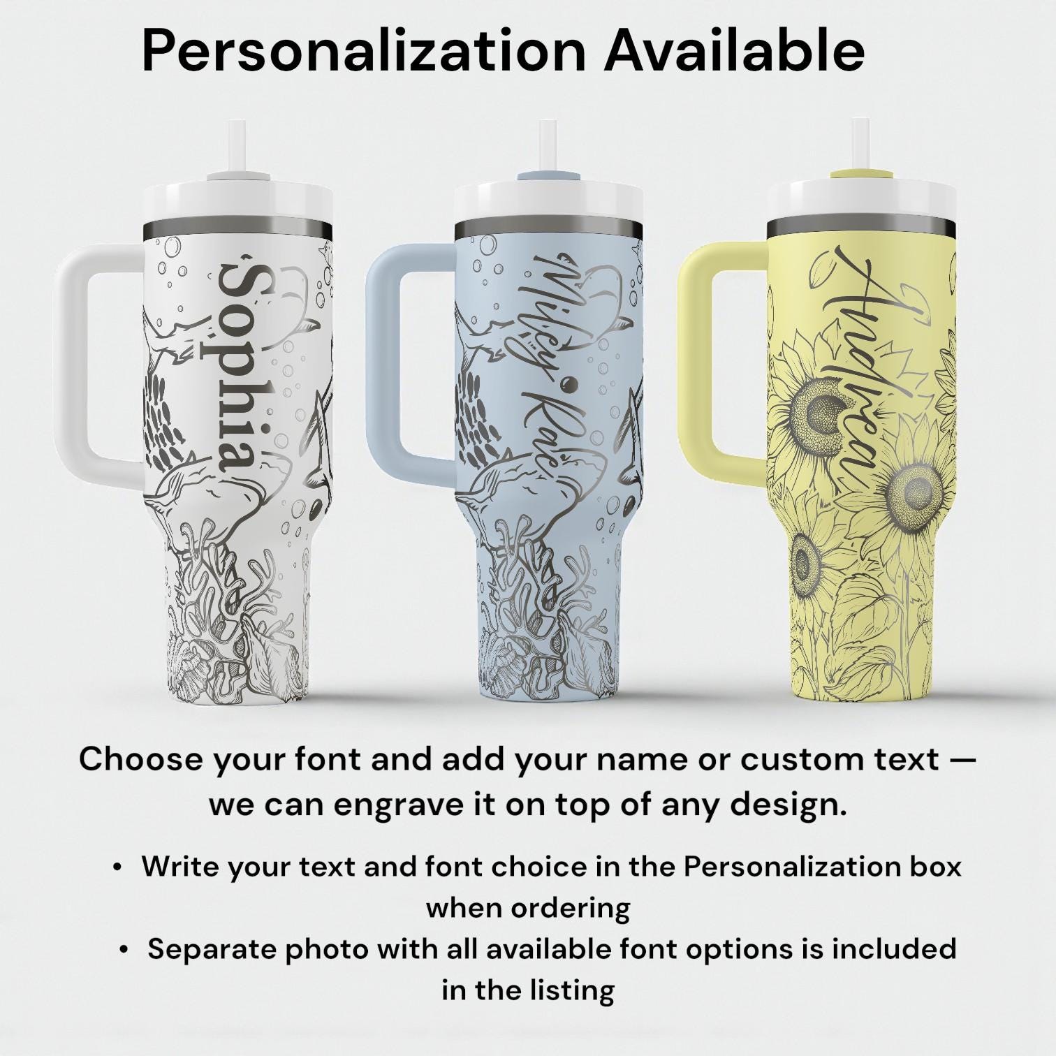 Bible Verse Stanley Tumbler – Personalized Christian Gift for Him or Her – Laser Engraved Stainless Steel Cup – Faith & Scripture Mug