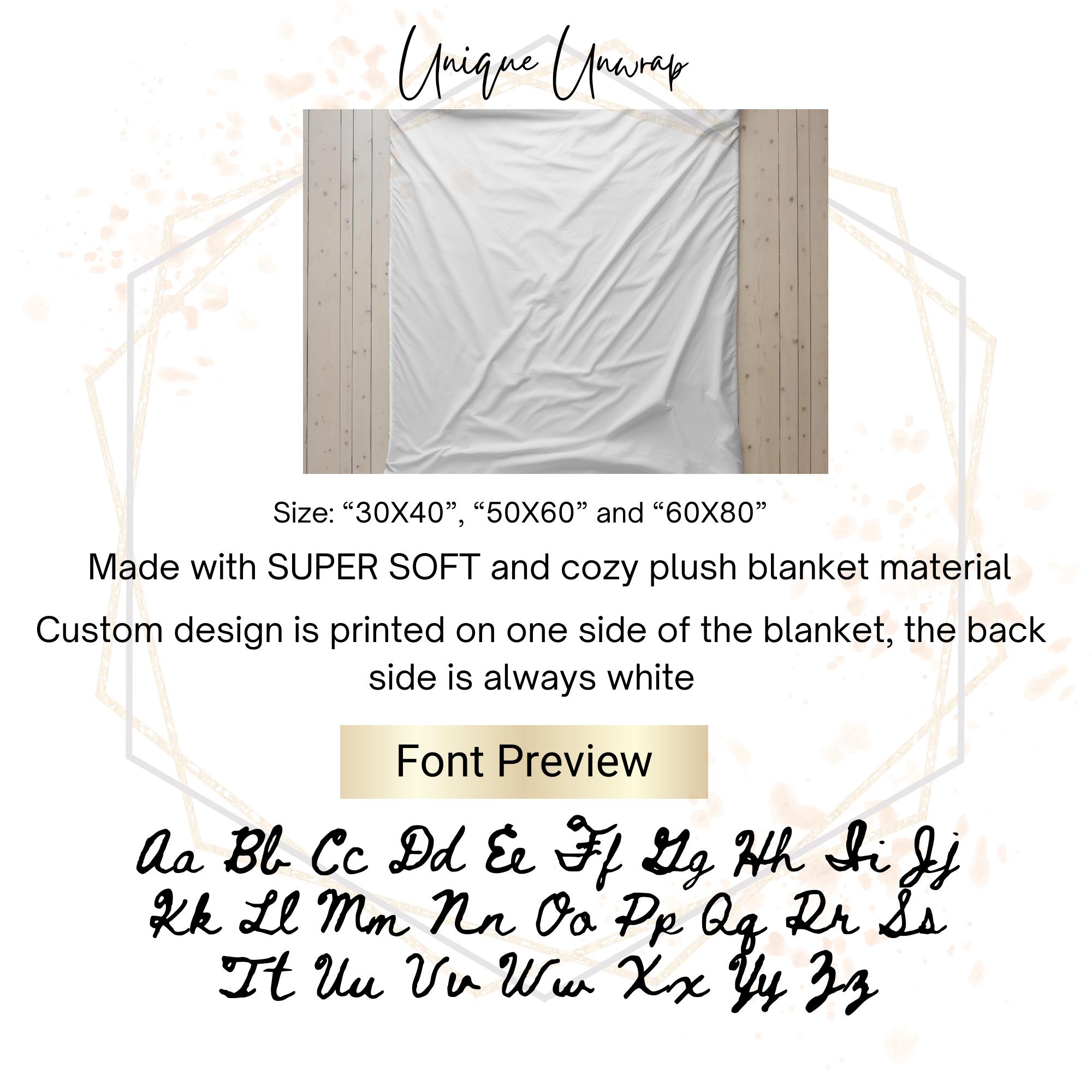 Personalized Tennis Blanket: Velveteen Plush Throw, Sports Lover Gift