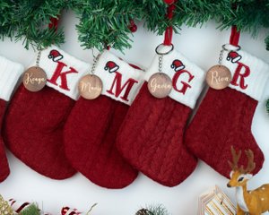 Custom Mini Christmas Stockings,Christmas Stockings with Name Charm,Holiday Stockings Gifts,Stockings for Kids,Christmas Gifts for Kids
