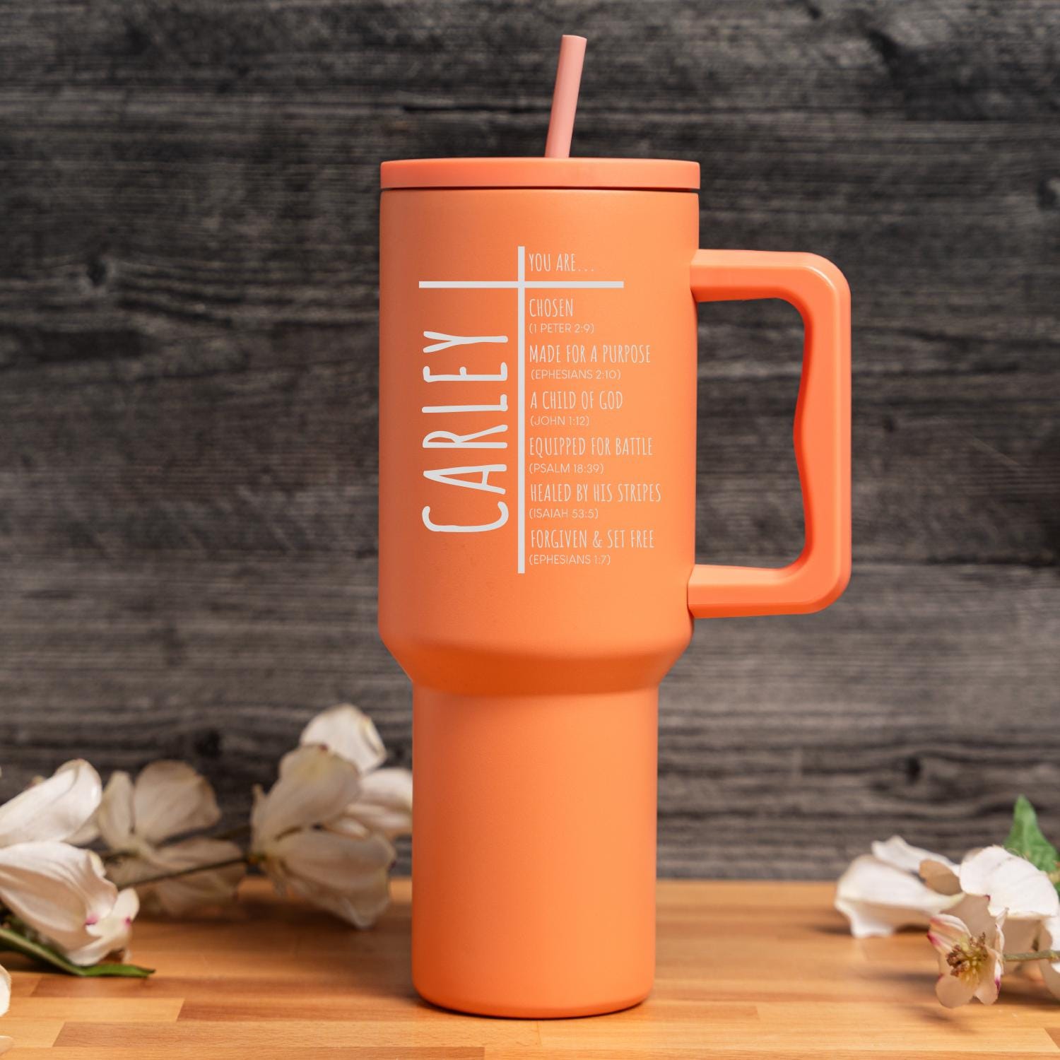 Personalized Christian Tumbler, Personalized Tumbler, Gift for Christian Women, Bible Verses, Scripture, Women Christian Gifts, Gift for Her
