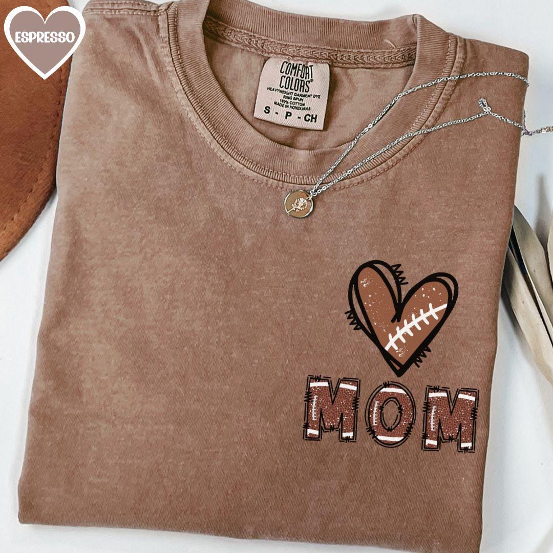 Football mom shirt comfort colors, Flag Football Season mama custom gift, Football kids name & jersey number, sport tee, Mothers day gift