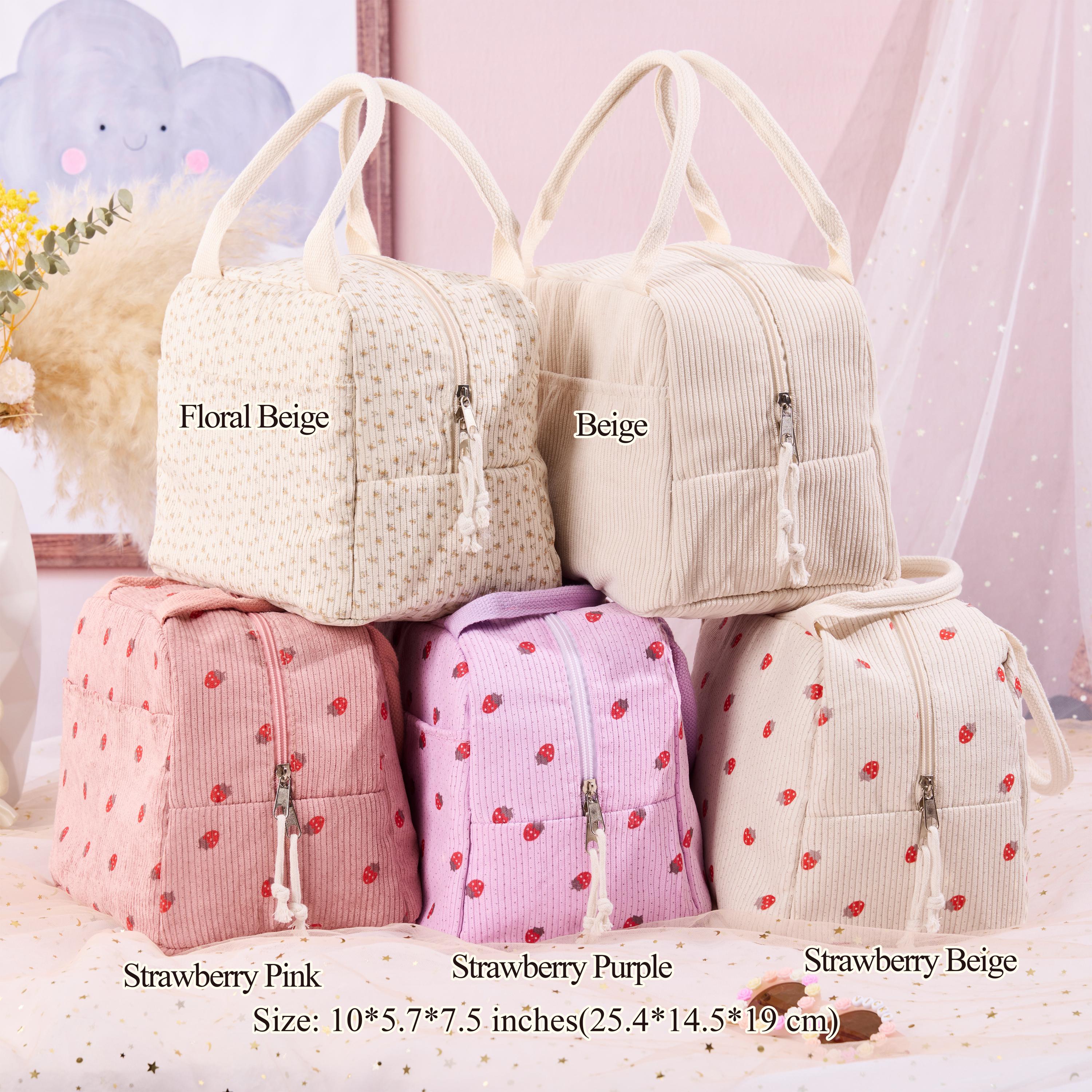Personalized Lunch Box Bag Custom Lunch Box with Name Insulated cooler Back to School Gift Corduroy Backpack And Lunch Box Bag Birthday gift