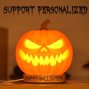 Personalized Pumpkin Lamp, Halloween Table Lamp, 3D Printed Pumpkin Decor, Vintage Halloween Home Decor, Holiday Gift for Haunted House