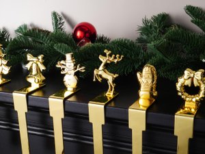 Mantle Christmas Stocking Holder, Stocking Hanger Hook, Stocking Hook, Christmas Fireplace Hook, Stocking Holder, Christmas Home Decor