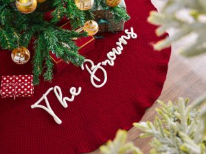 Personalized Christmas Tree Skirt, Family Christmas Tree Skirts, Custom House Warming Gift, Christmas Home Decor, Christmas Decorations