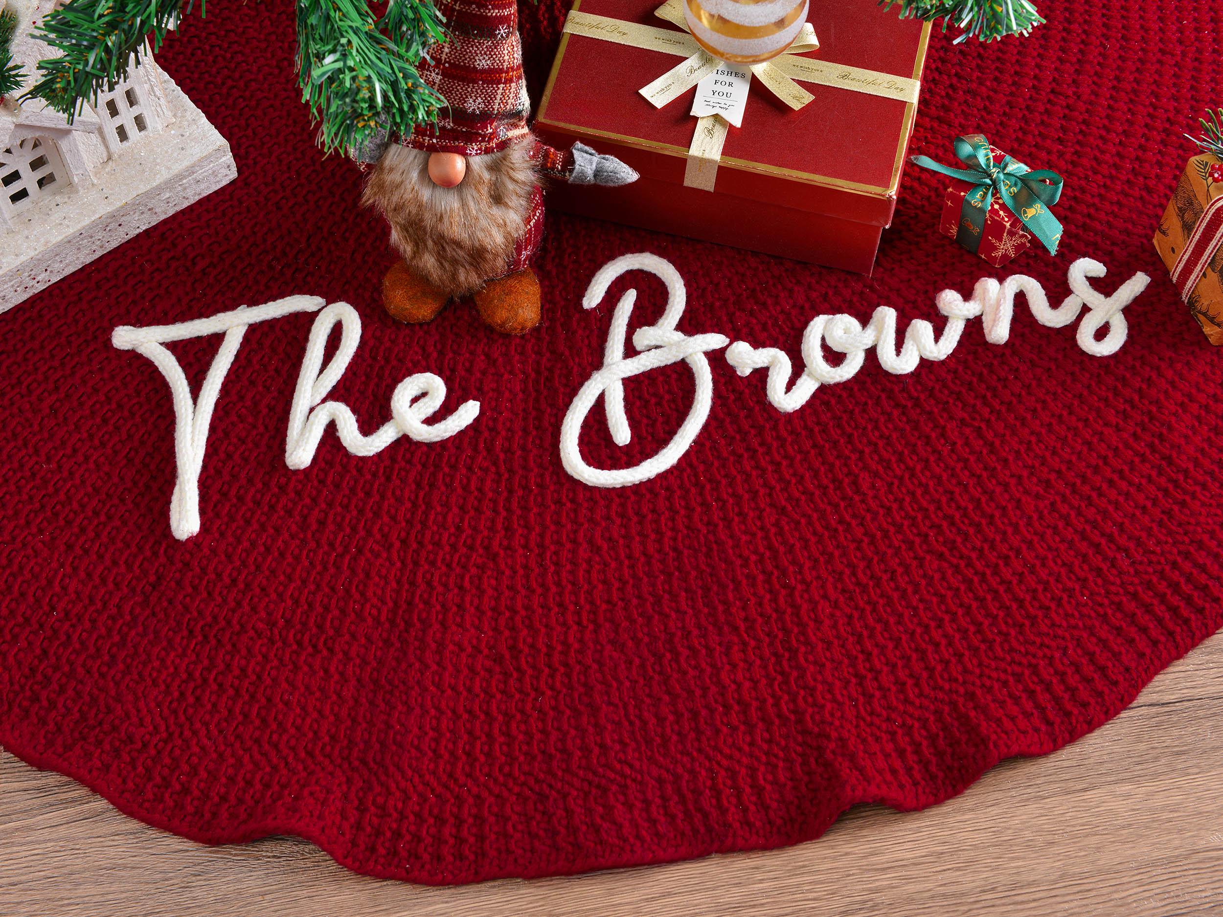 Personalized Christmas Tree Skirt, Family Christmas Tree Skirts, Custom House Warming Gift, Christmas Home Decor, Christmas Decorations
