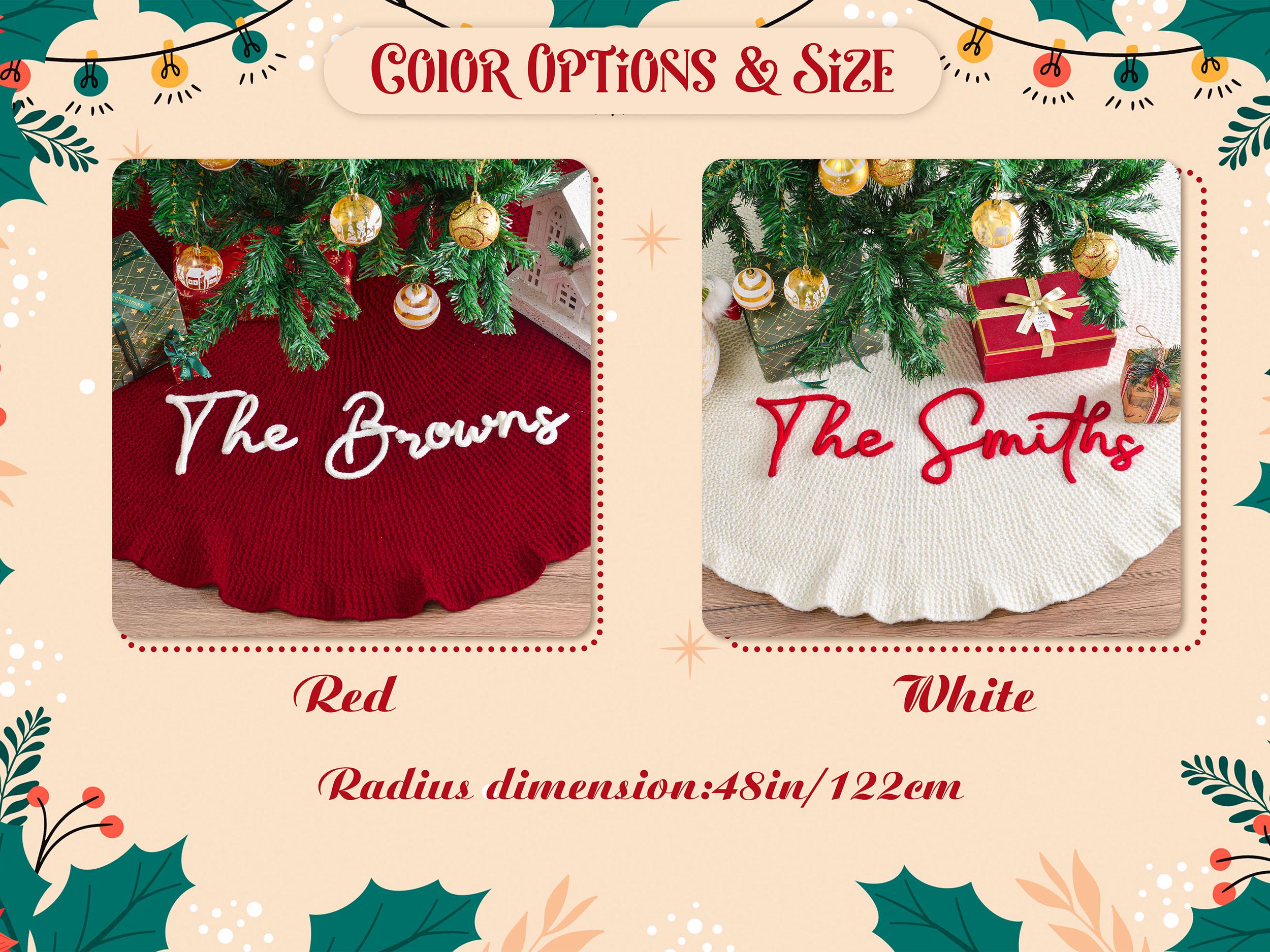 Personalized Christmas Tree Skirt, Family Christmas Tree Skirts, Custom House Warming Gift, Christmas Home Decor, Christmas Decorations