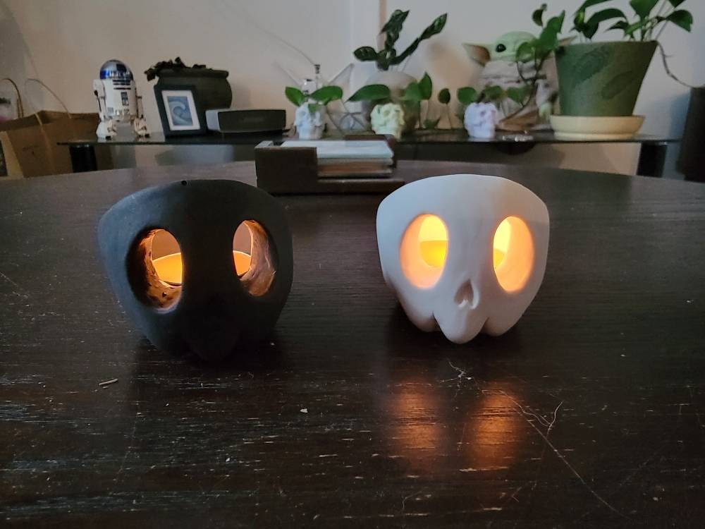 Skull Candle Holder Set | Tealight | Gift | Halloween Decoration