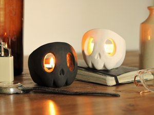 Skull Candle Holder Set | Tealight | Gift | Halloween Decoration