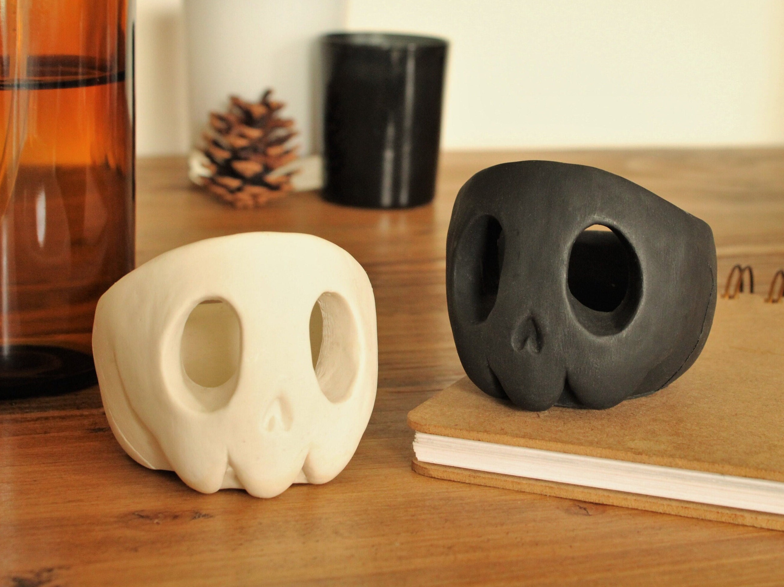 Skull Candle Holder Set | Tealight | Gift | Halloween Decoration