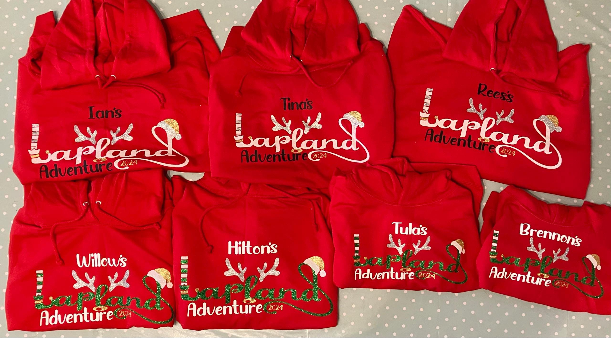 Personalised 2025/26 Lapland Hoodies, Matching Family Hoodies, Lapland, Lapland Reveal, Lapland Jumpers, Family Jumpers,