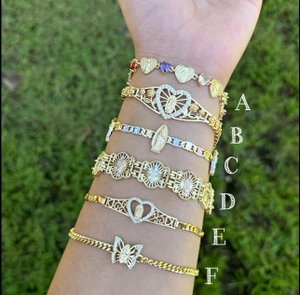 Our Lady of Guadalupe Bracelets- Gold Plated Jewerly- Pulseras De la Virgen De guadalupe - Gold dipped 14K Bracelet. Gold Filled Bracelets