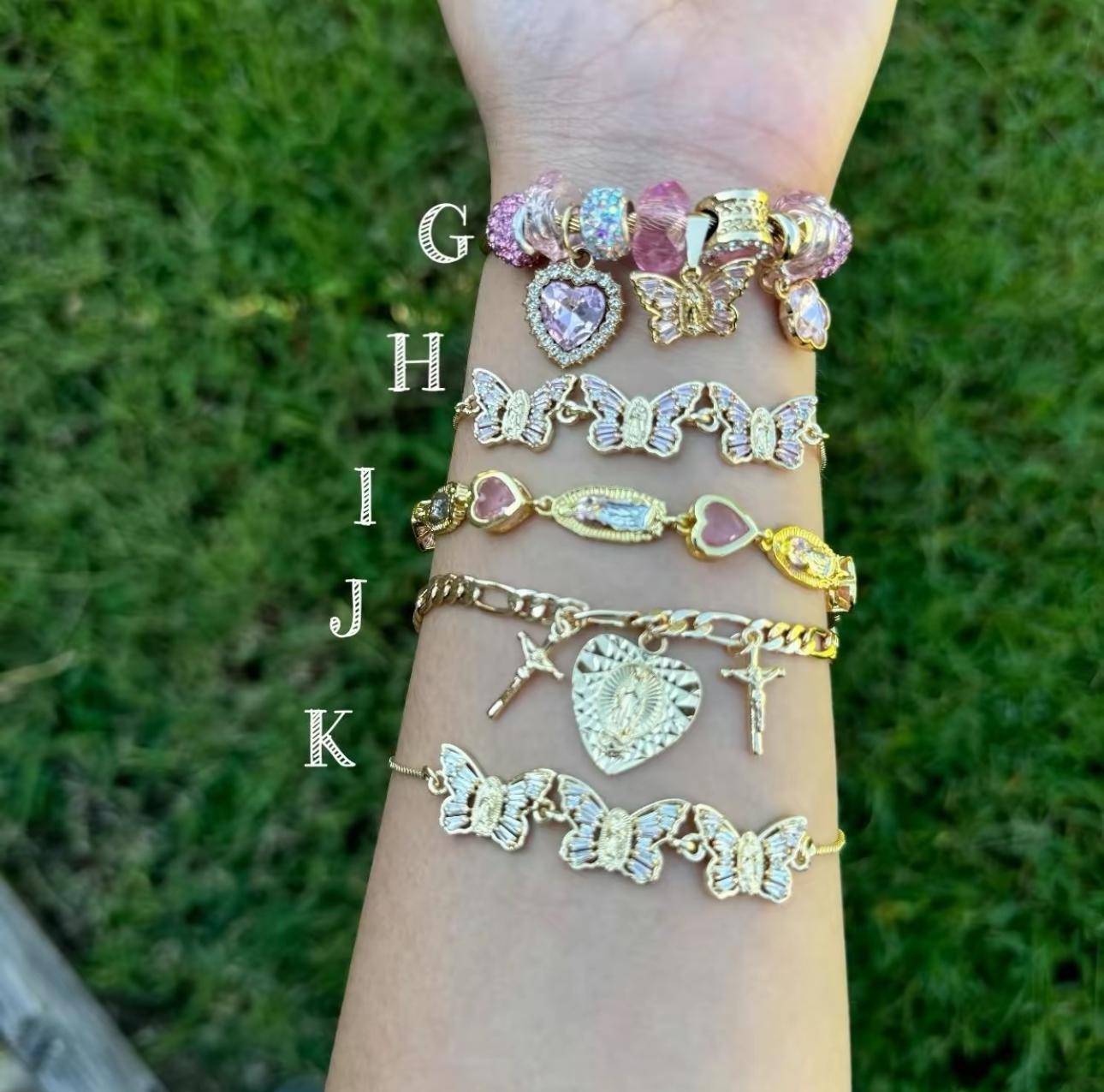 Our Lady of Guadalupe Bracelets- Gold Plated Jewerly- Pulseras De la Virgen De guadalupe - Gold dipped 14K Bracelet. Gold Filled Bracelets