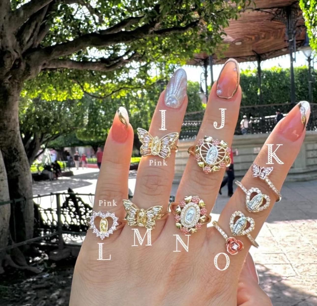 Our Lady of Guadalupe Gold Rings- Gold Plated Jewerly- Anillos De la Virgen De guadalupe - Gold dipped 14K Rings. Gold Filled layer Rings