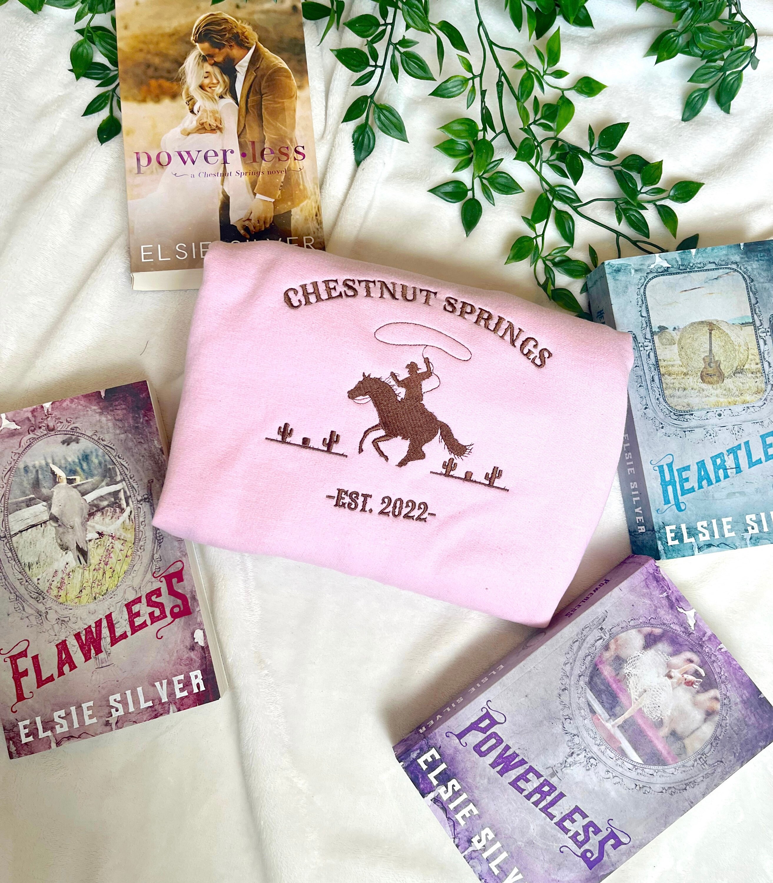 Chestnut Springs Series Sweatshirt / Licensed Elsie Silver Merch / Book Merch / Book Embroidered Sweatshirt / Cowboy Romance Merch