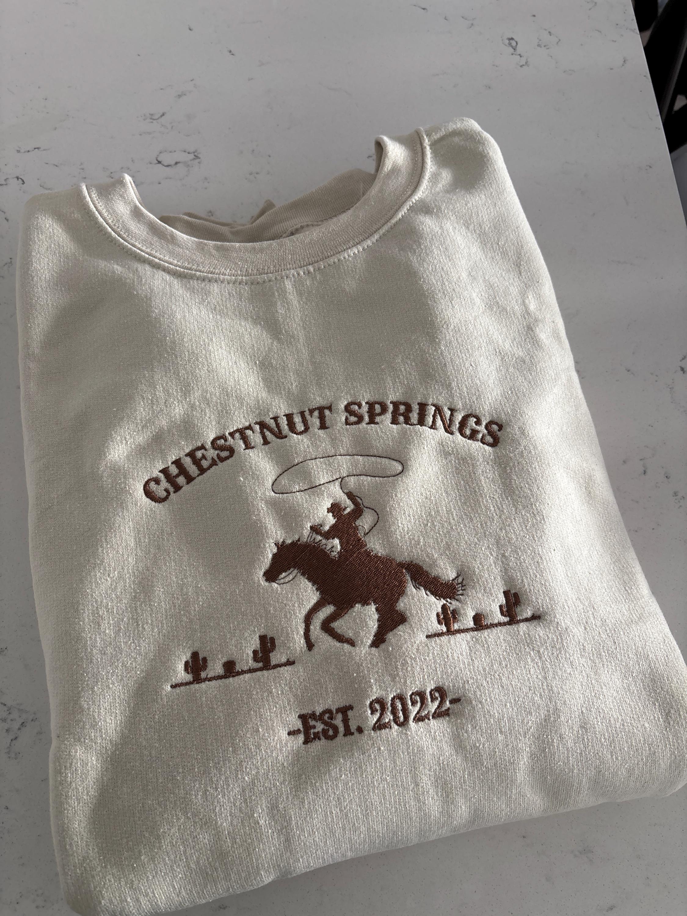Chestnut Springs Series Sweatshirt / Licensed Elsie Silver Merch / Book Merch / Book Embroidered Sweatshirt / Cowboy Romance Merch