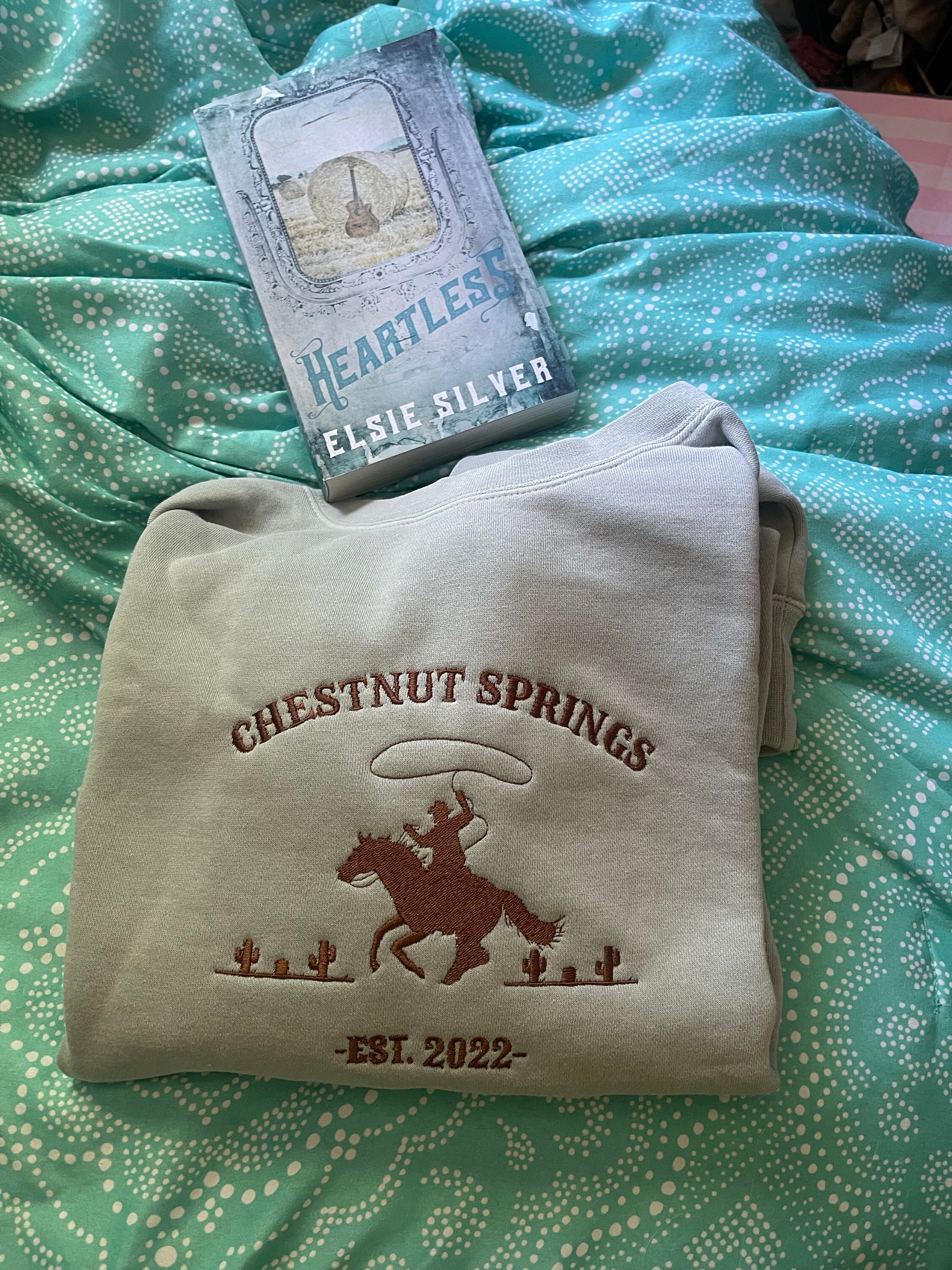Chestnut Springs Series Sweatshirt / Licensed Elsie Silver Merch / Book Merch / Book Embroidered Sweatshirt / Cowboy Romance Merch
