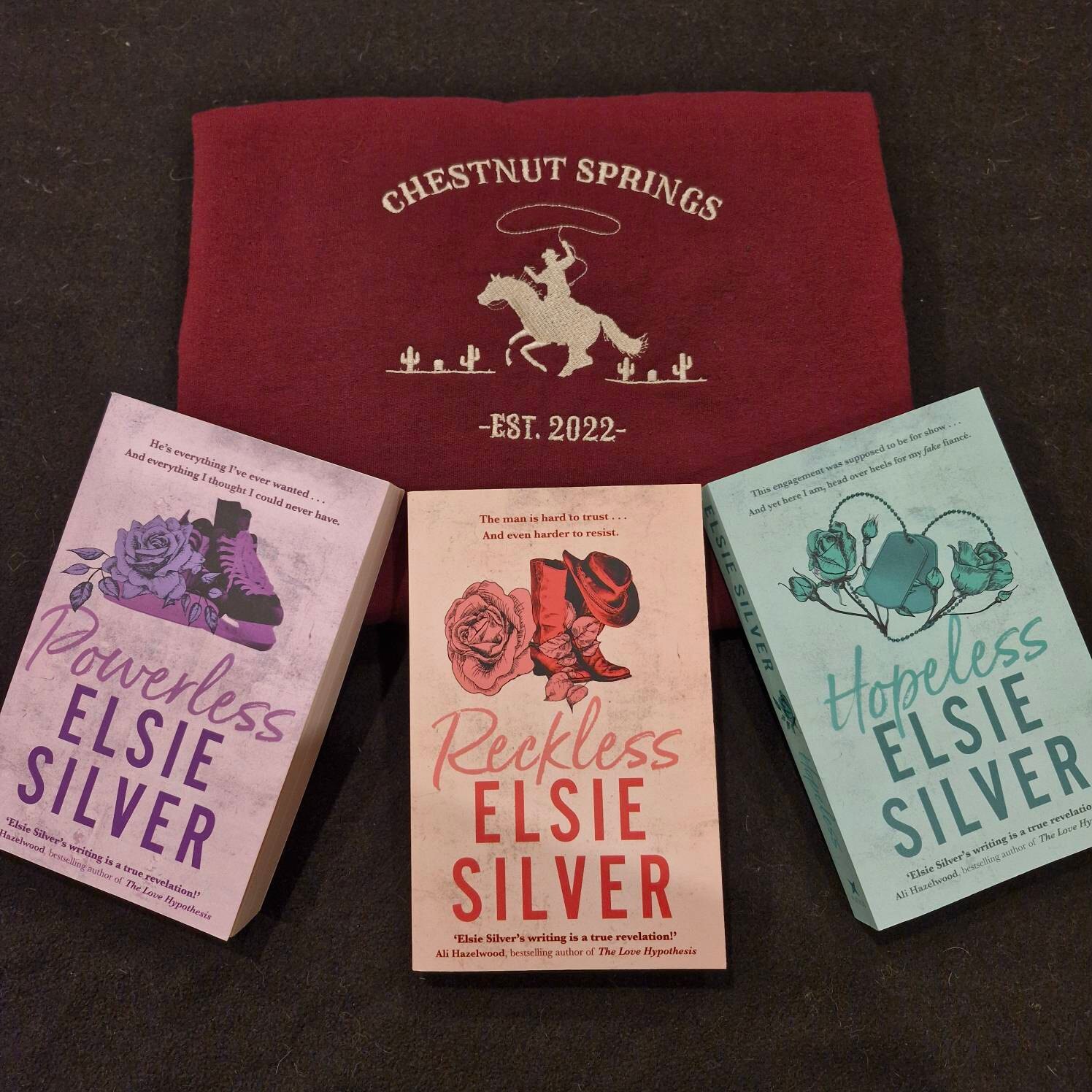 Chestnut Springs Series Sweatshirt / Licensed Elsie Silver Merch / Book Merch / Book Embroidered Sweatshirt / Cowboy Romance Merch