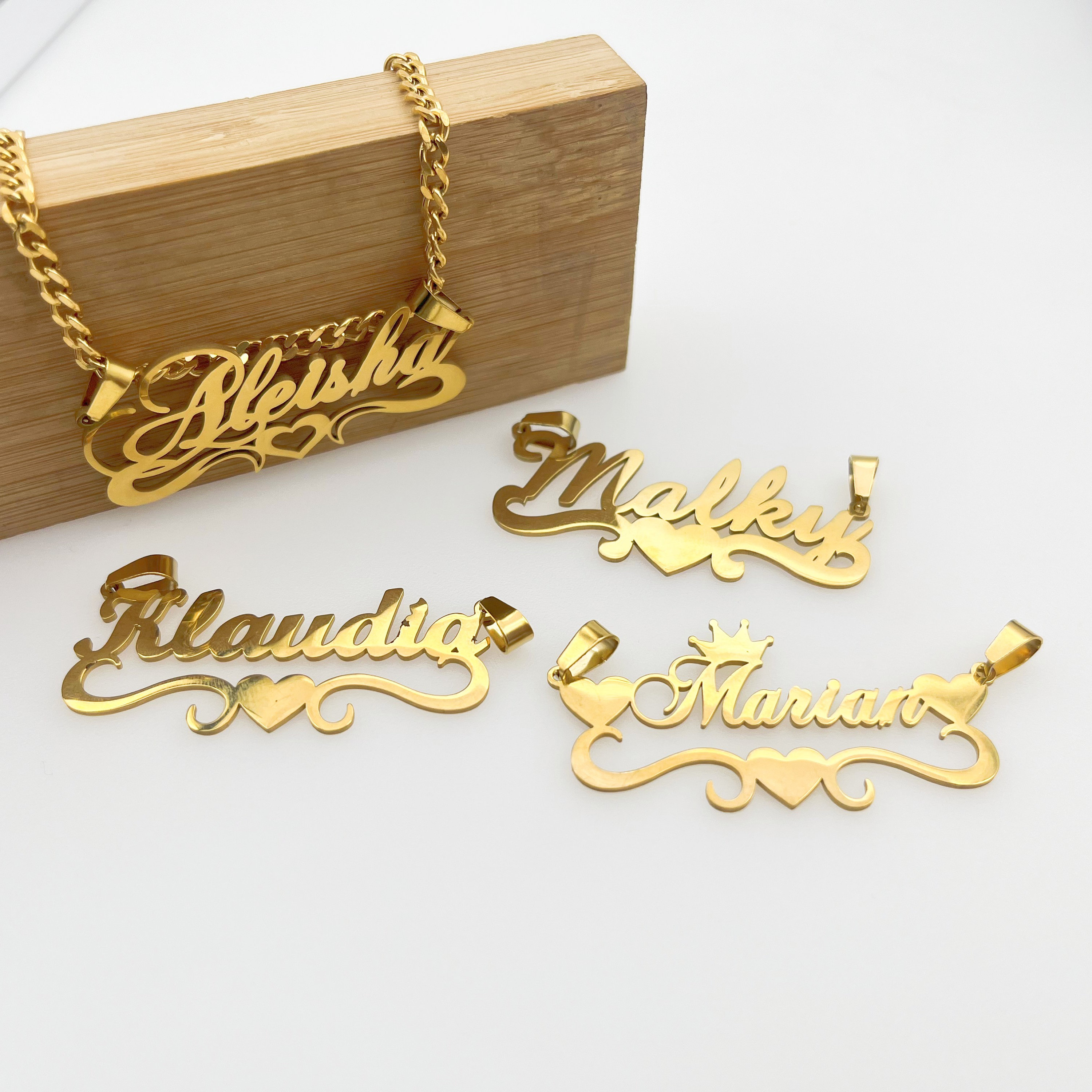 14K Gold Filled Name Name Necklace, Custom Name Necklace, Cuban Name Necklace, Nameplate Necklace, Personalized Necklace Women