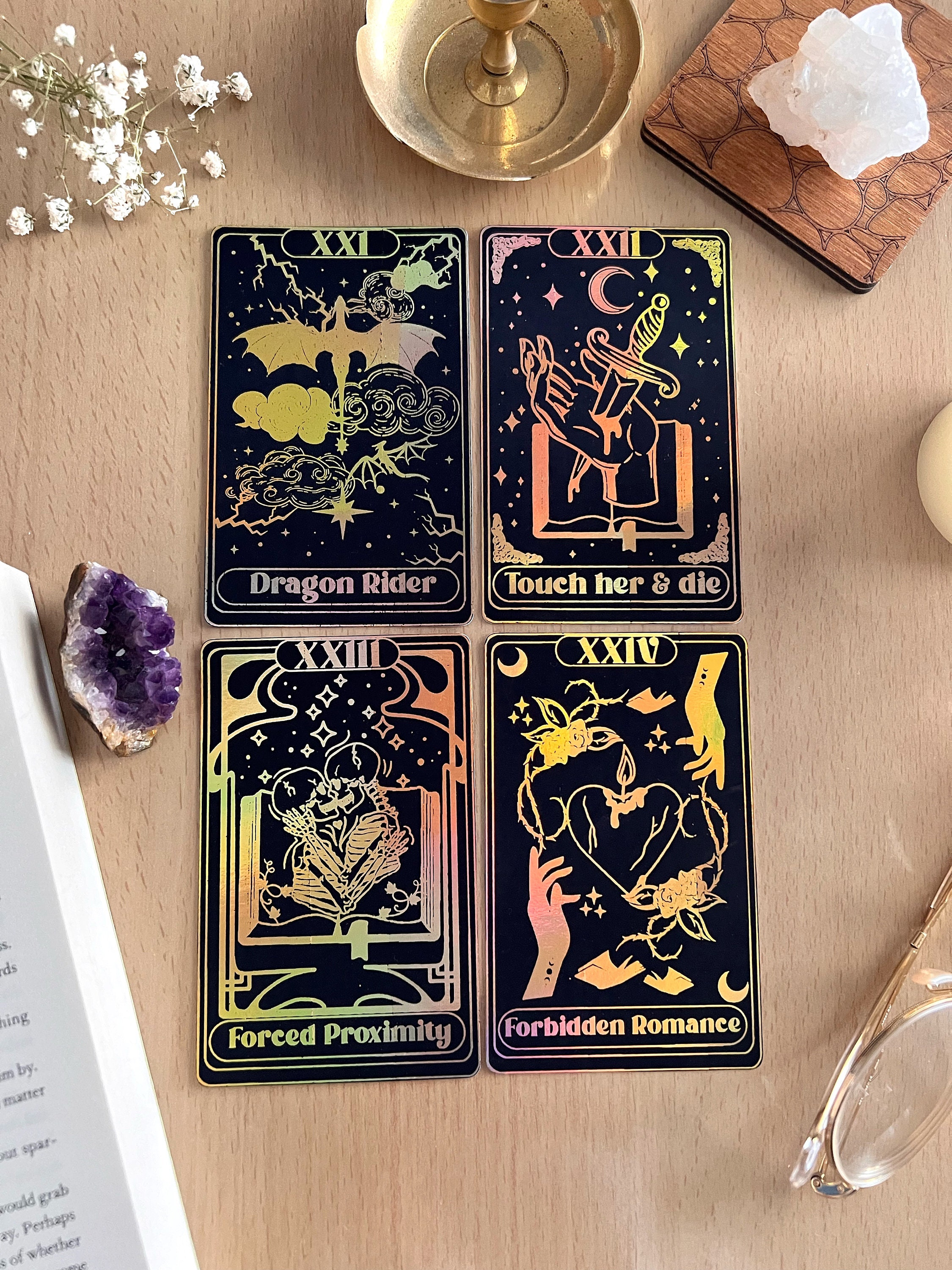 Book tropes tarot cards, TBR cards,bookish merch, book trope, book inspired tarot cards, Booklovers gift,Book Club Essentials, bookclub gift