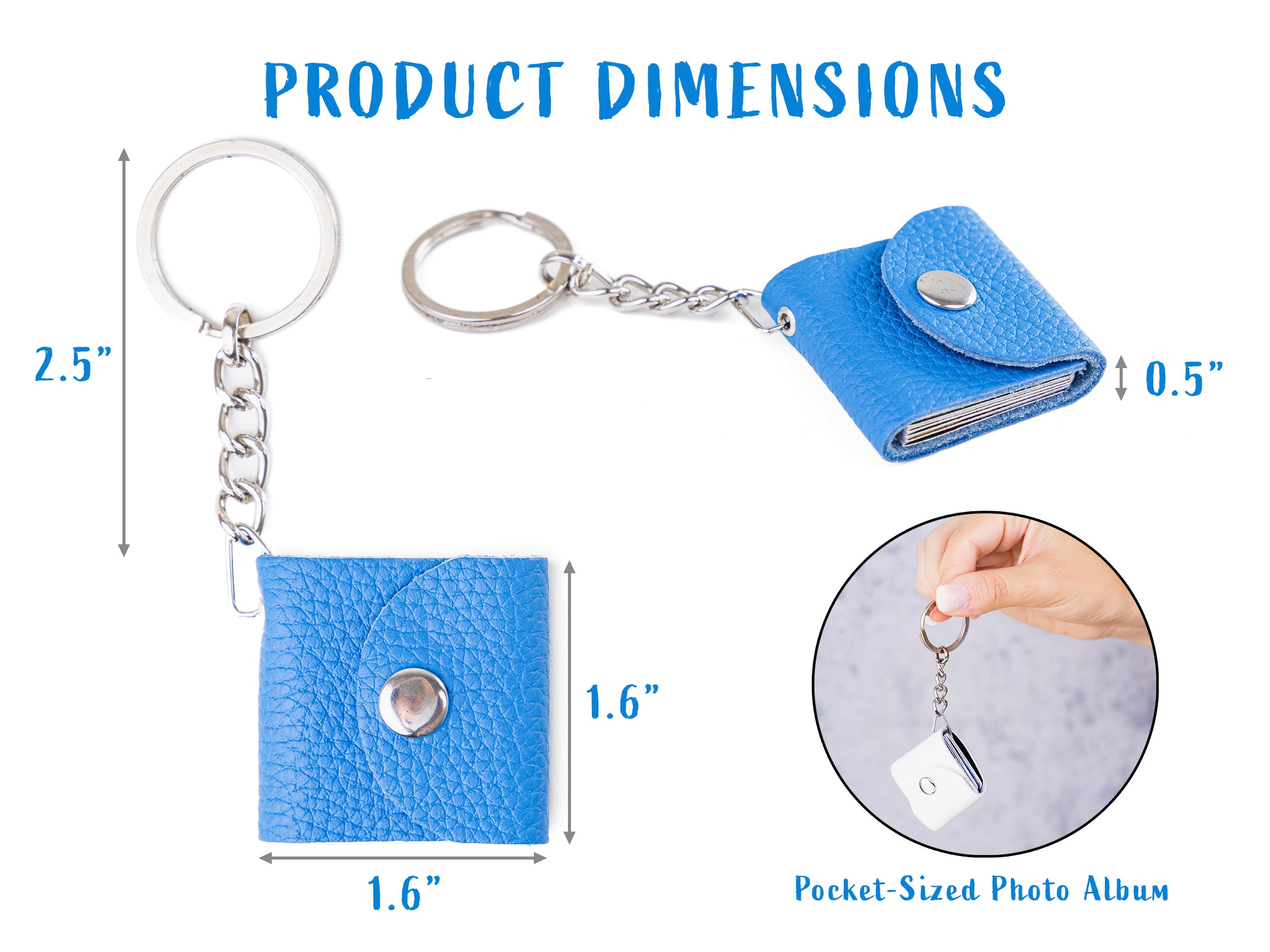 Personalized Leather Photo Album Keychain, Custom Memorial Keyring, Christmas Gift, Anniversary Gifts, Couples Gift, Gift for Her