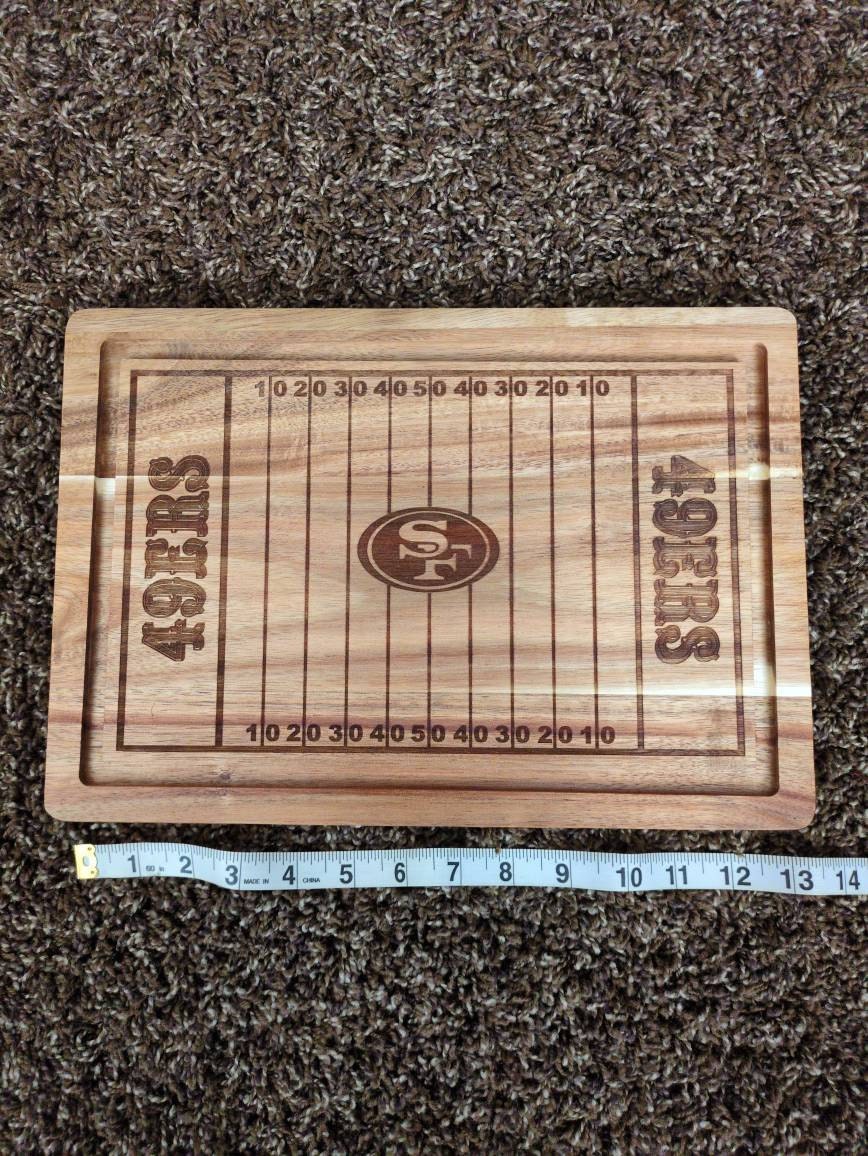 Custom Football Field Cutting Board Personalized Charcuterie Board Ideal Kitchen Gift