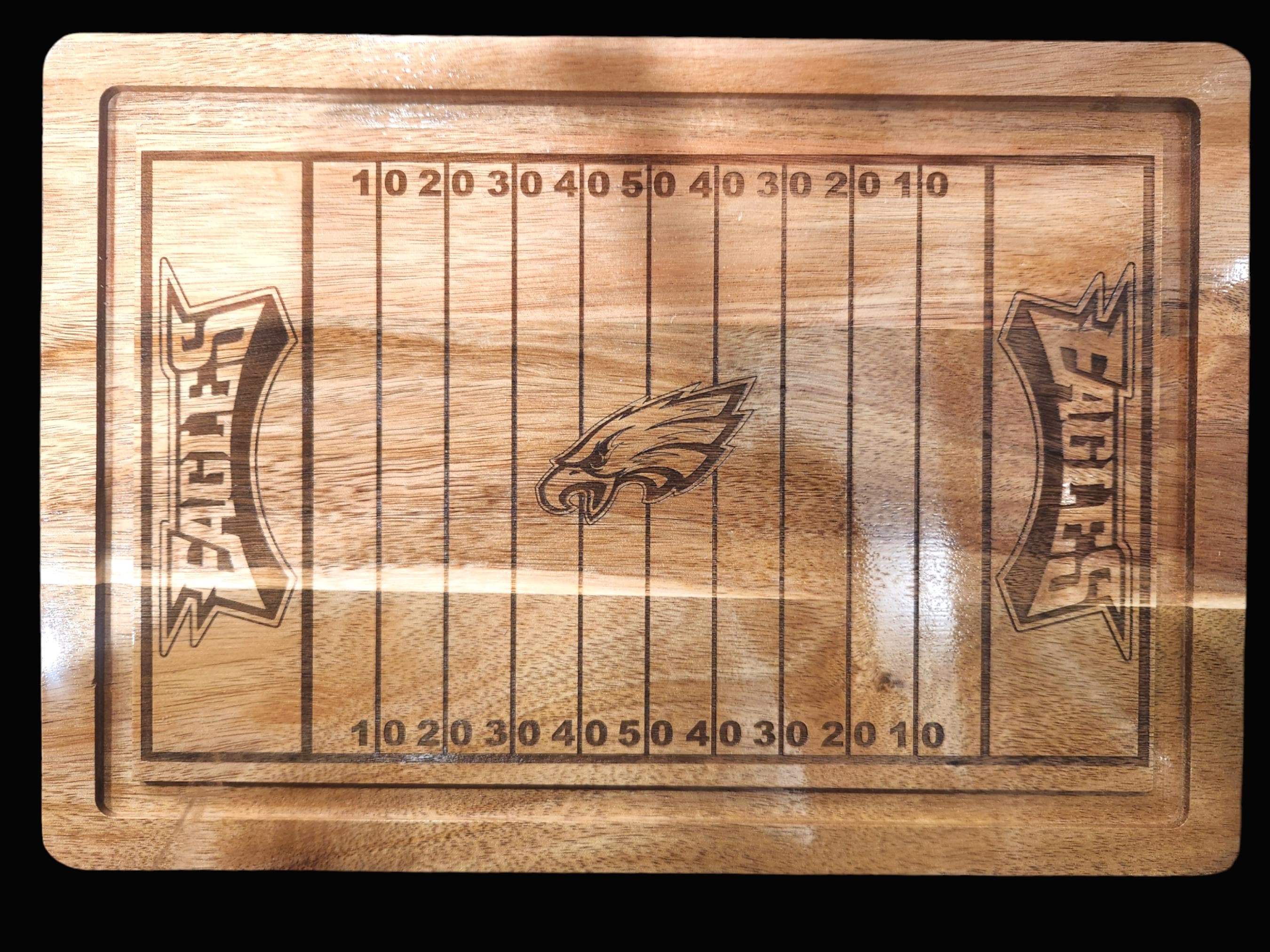 Custom Football Field Cutting Board Personalized Charcuterie Board Ideal Kitchen Gift