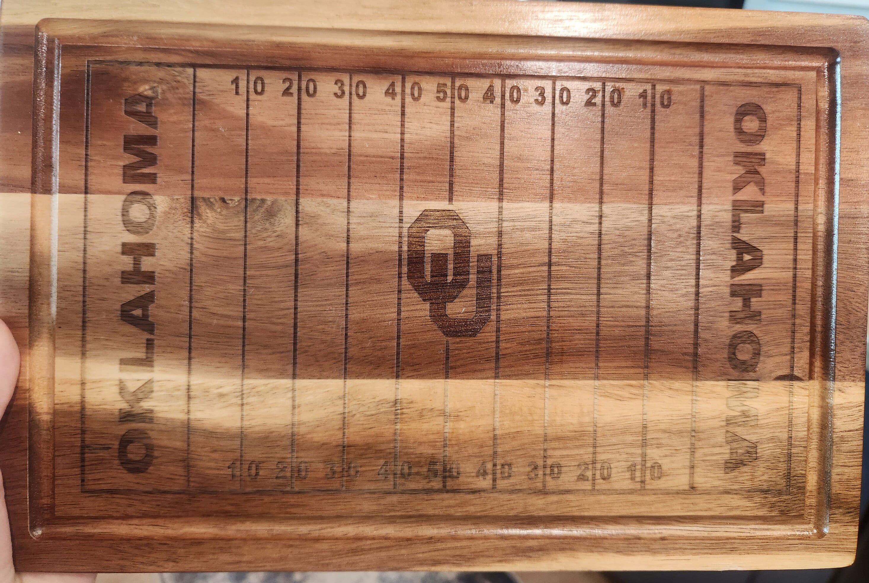 Custom Football Field Cutting Board Personalized Charcuterie Board Ideal Kitchen Gift