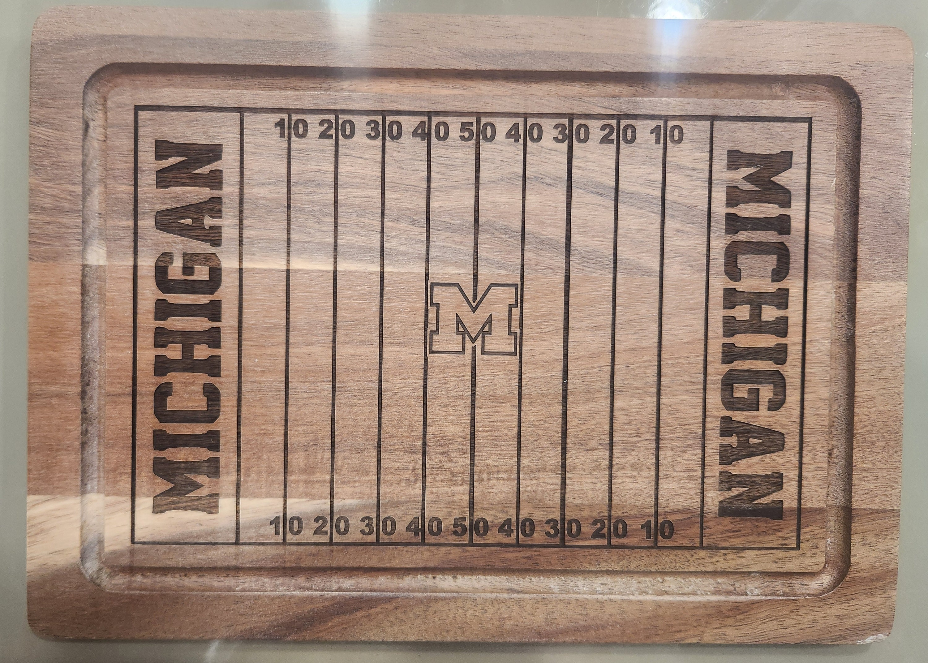 Custom Football Field Cutting Board Personalized Charcuterie Board Ideal Kitchen Gift