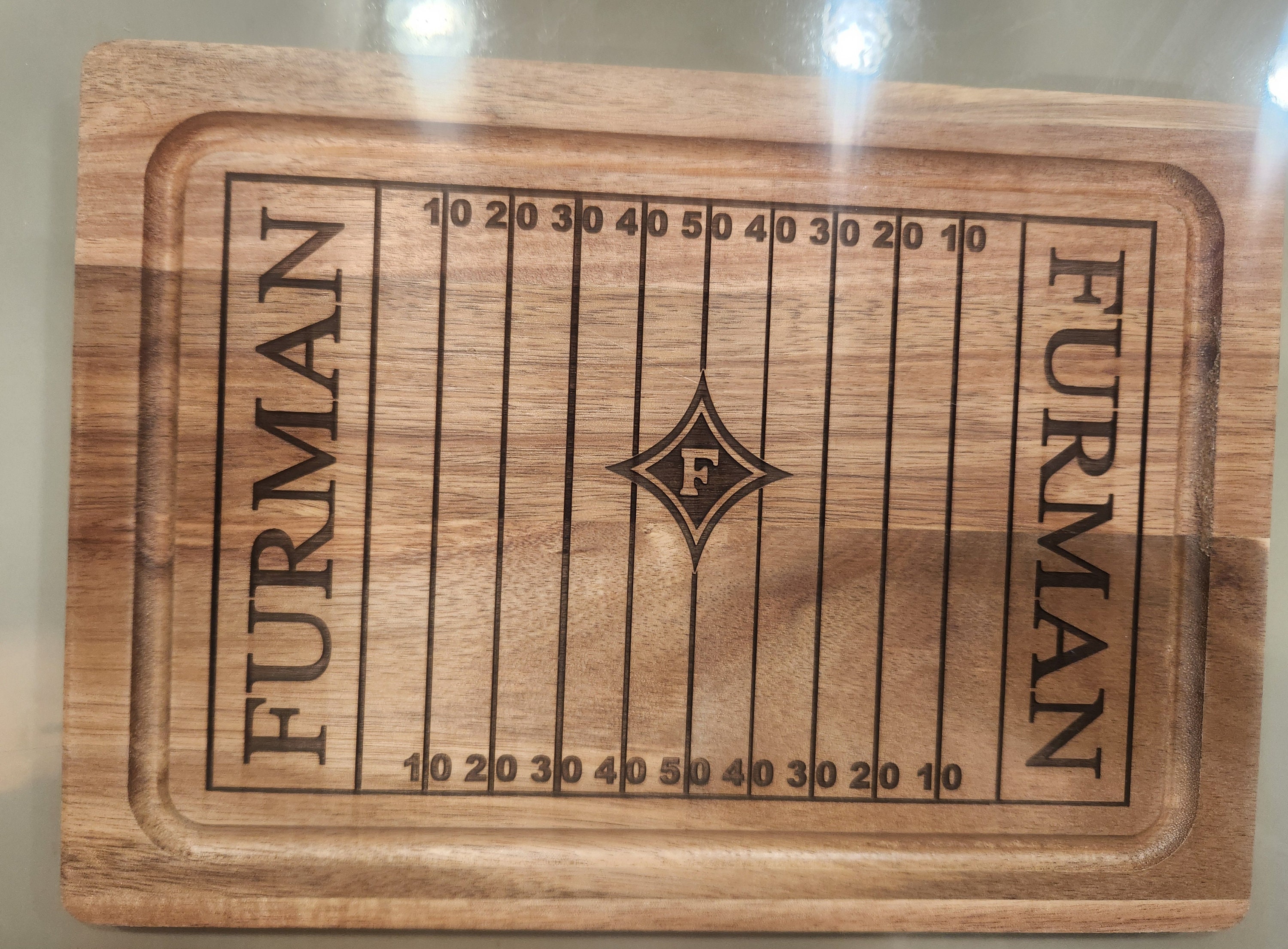 Custom Football Field Cutting Board Personalized Charcuterie Board Ideal Kitchen Gift