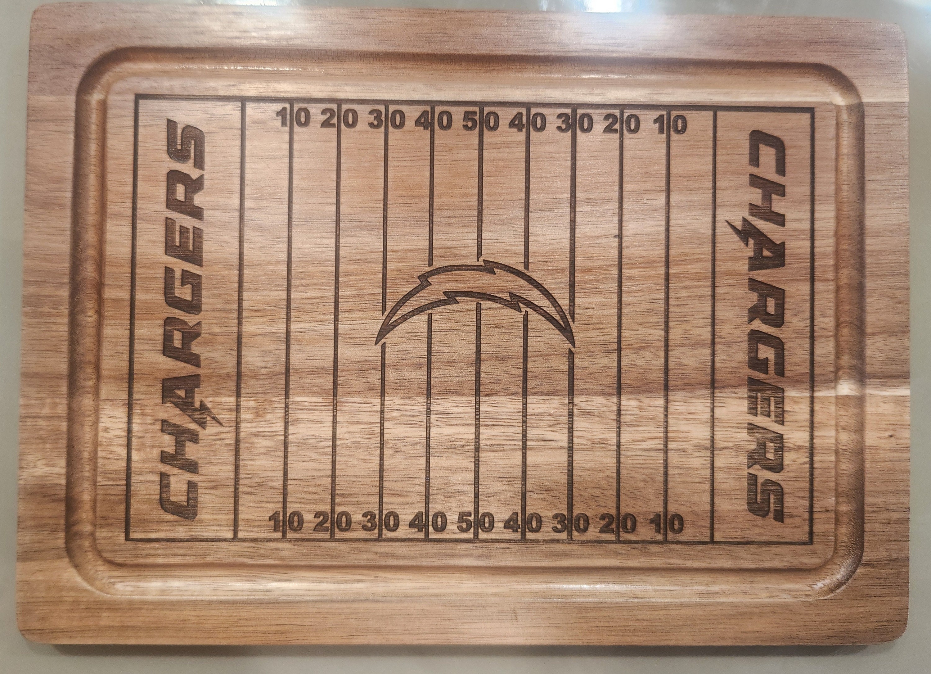 Custom Football Field Cutting Board Personalized Charcuterie Board Ideal Kitchen Gift