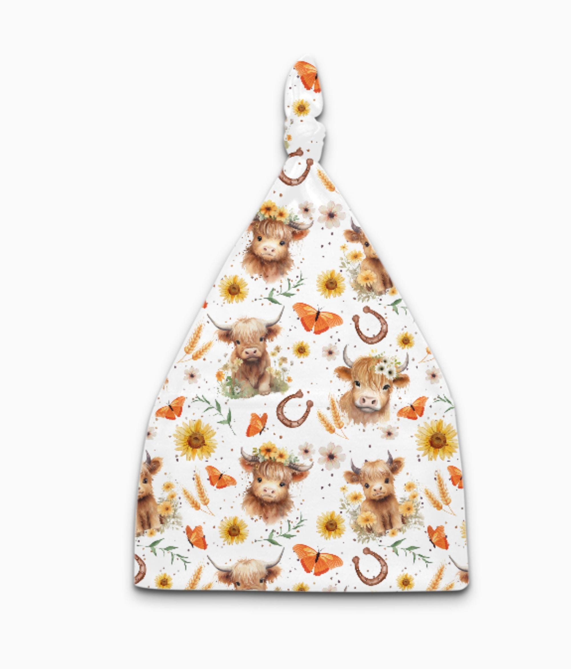 Personalized Highland Cow Baby Girl Blanket, Custom Name Crib Blanket, Swaddle Set, Minky Fleece Sherpa, Baby Shower Gift, Farm Nursery