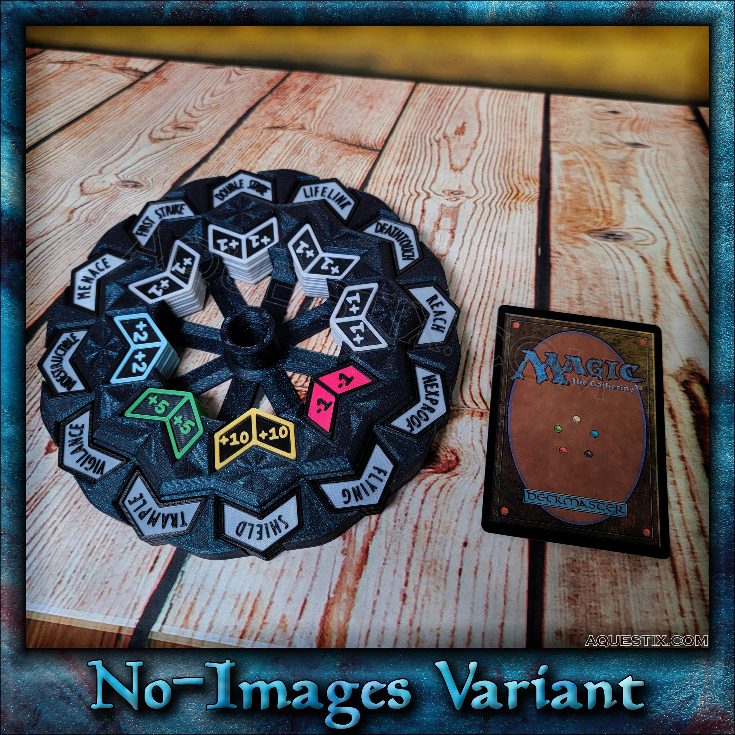 136-piece Keyword & Numeric (+X/+X) Counter Set for Magic the Gathering (MTG) with Custom Holder