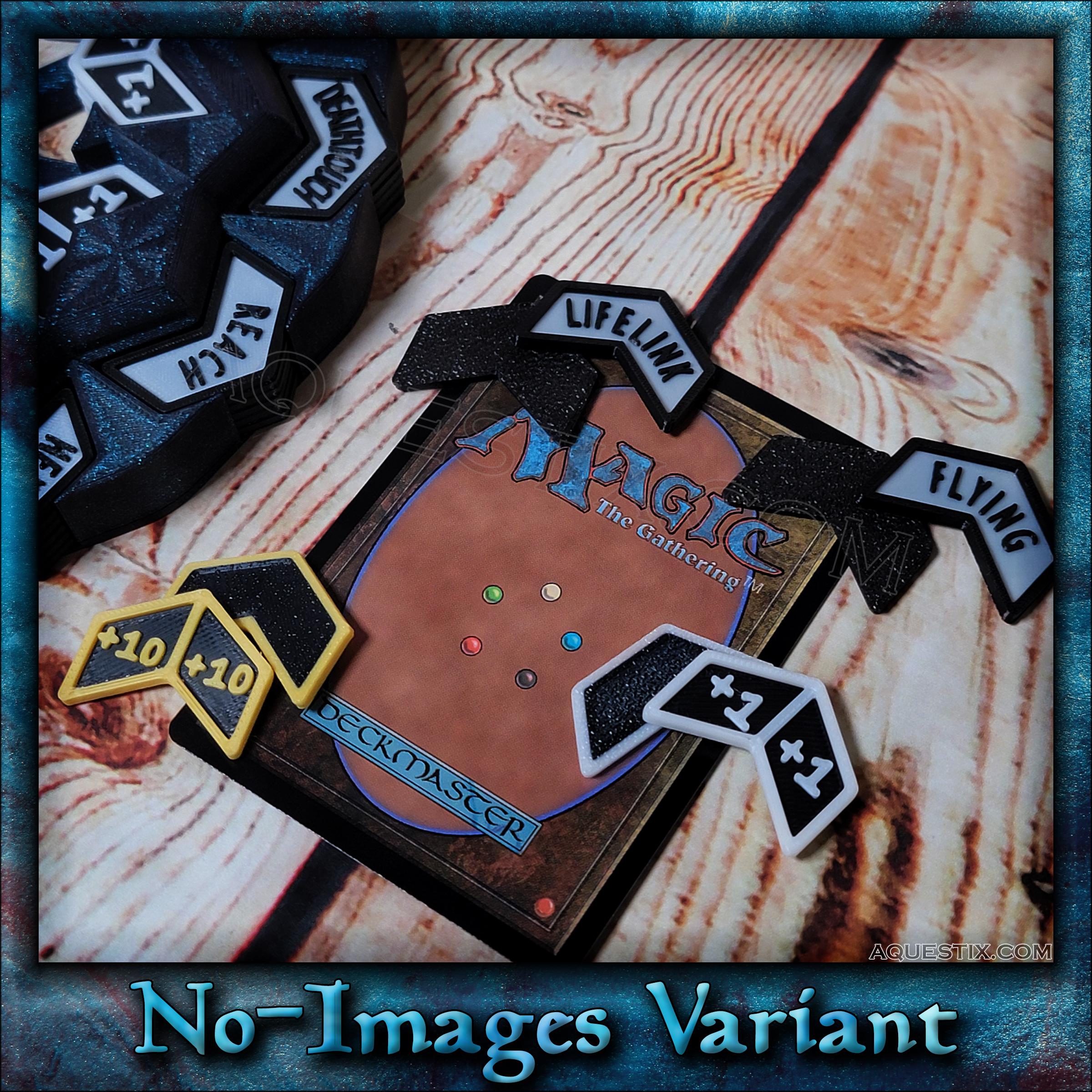 136-piece Keyword & Numeric (+X/+X) Counter Set for Magic the Gathering (MTG) with Custom Holder